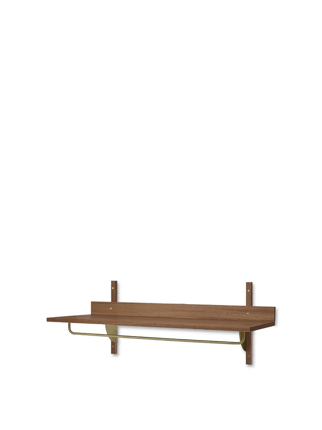 Sector Rack Regal  in  Smoked Oak/Brass präsentiert im Onlineshop von KAQTU Design AG. Wandregal ist von Ferm Living