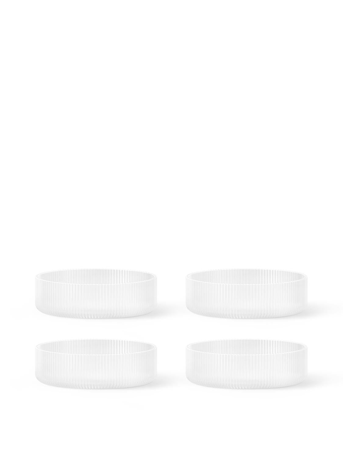 Ripple Serving Bowls Set of 4  in  Frosted präsentiert im Onlineshop von KAQTU Design AG. Schüssel ist von Ferm Living