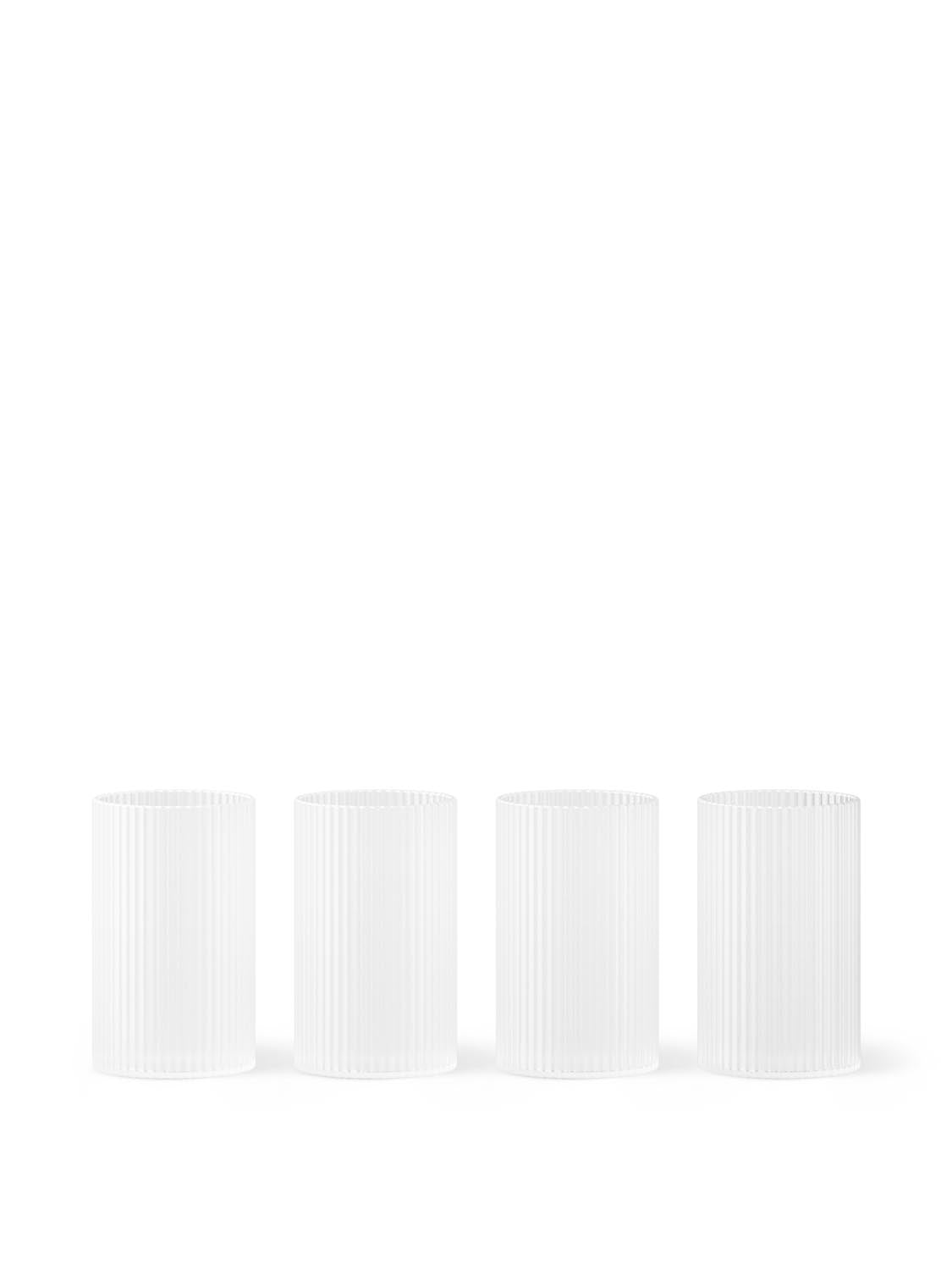 Ripple Verrines Set of 4  in  Frosted präsentiert im Onlineshop von KAQTU Design AG. Glas ist von Ferm Living