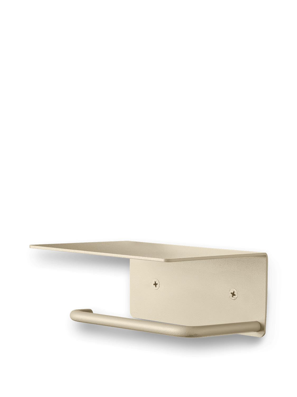 Stilvoller Dora Toilettenpapierhalter von Ferm Living: Hochwertiger Edelstahl, praktische Ablage und minimalistisches Design für Ihr Badezimmer.