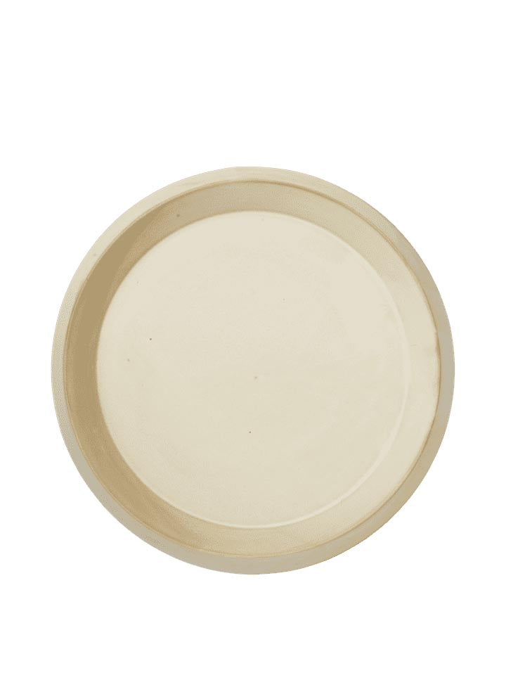 Erena Servierplatte Ø35 in Sahne präsentiert im Onlineshop von KAQTU Design AG. Platte ist von Ferm Living