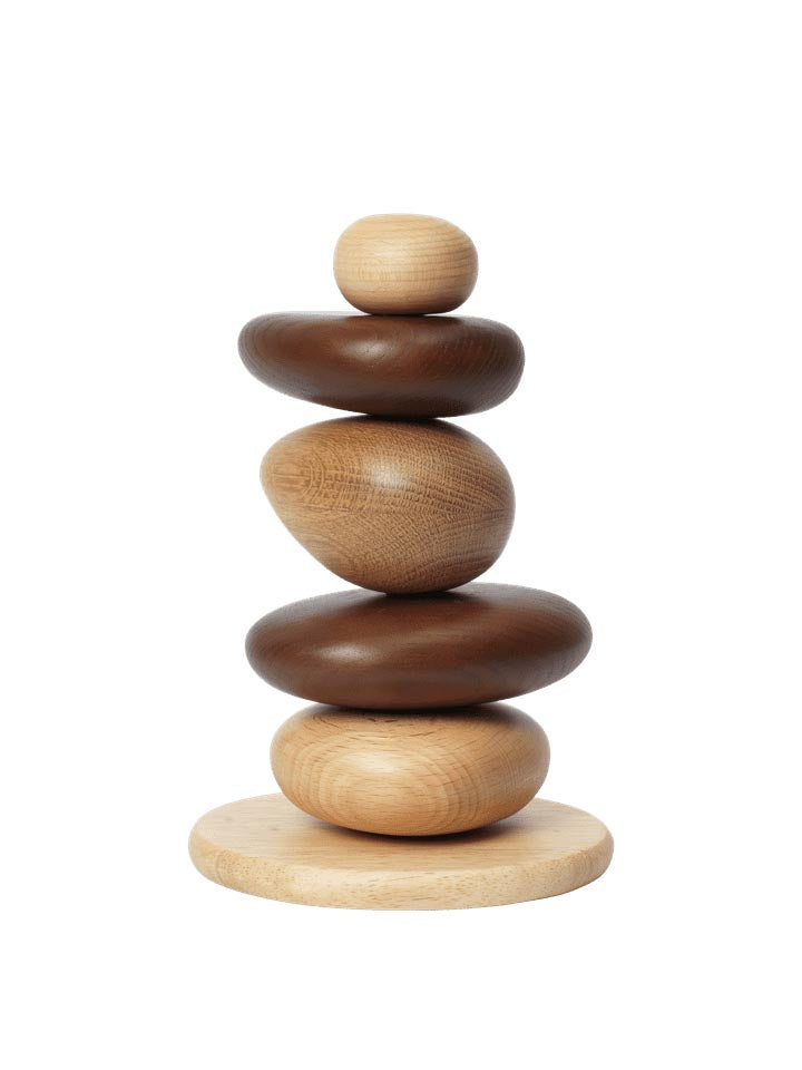 Pebble Stapelblöcke  in Multi präsentiert im Onlineshop von KAQTU Design AG. Spielzeug ist von Ferm Living