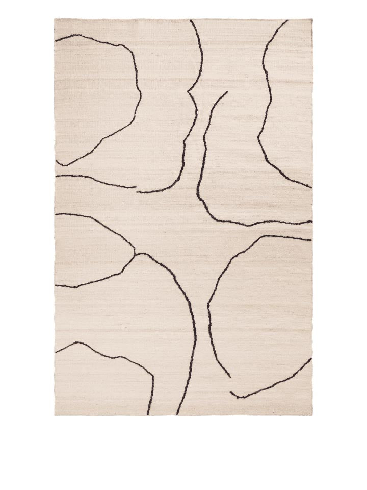 Gesso Jute Teppich 200 x 300  in Off-White/Dunkel Feige präsentiert im Onlineshop von KAQTU Design AG. Teppich ist von Ferm Living