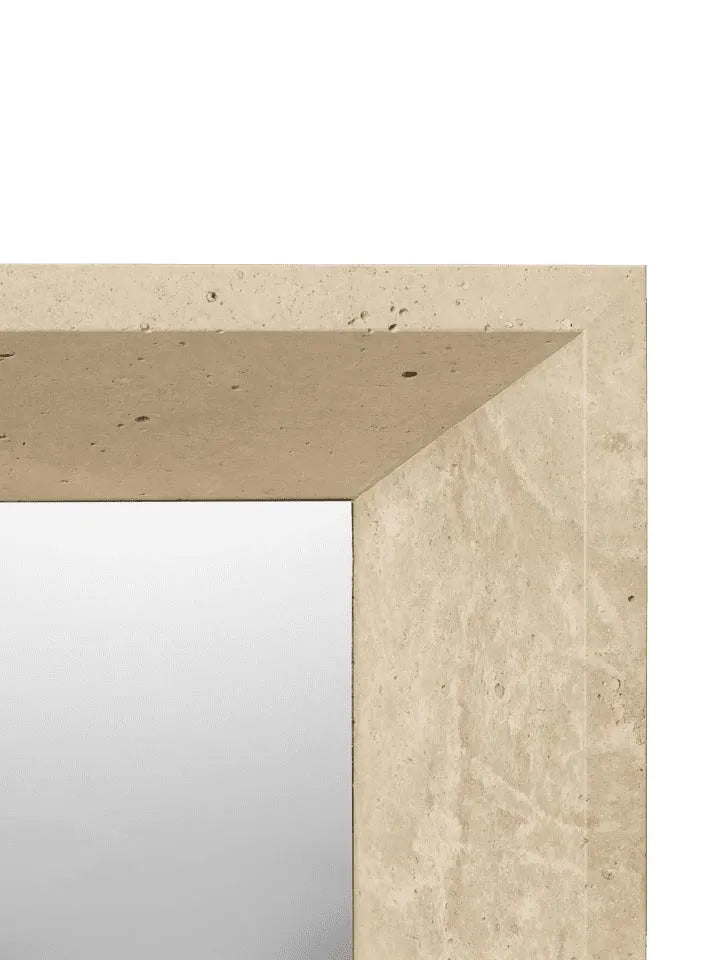 Lancet in Travertin präsentiert im Onlineshop von KAQTU Design AG. Spiegel ist von Ferm Living