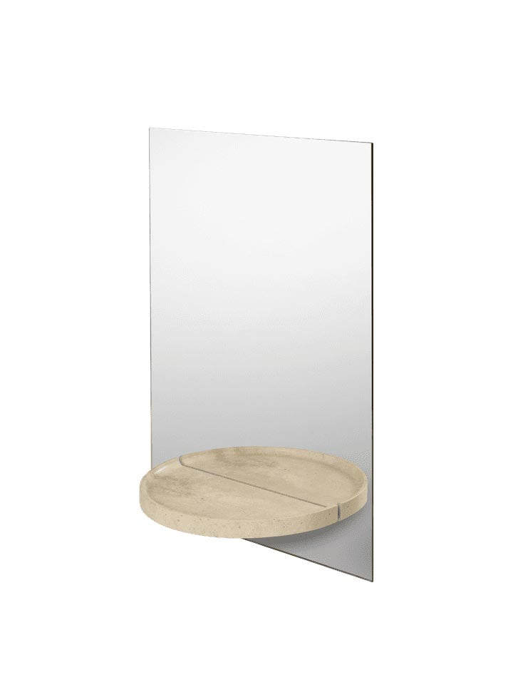 Symmetry Spiegel in Travertin präsentiert im Onlineshop von KAQTU Design AG. Spiegel ist von Ferm Living