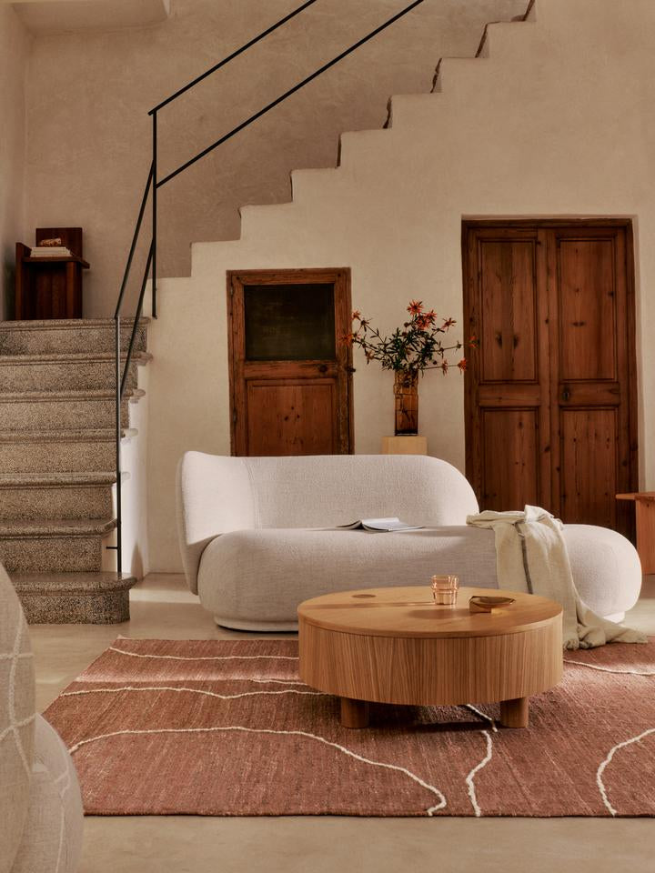 Gesso Jute Teppich 200 x 300  in Terrakotta/Weisslich präsentiert im Onlineshop von KAQTU Design AG. Teppich ist von Ferm Living