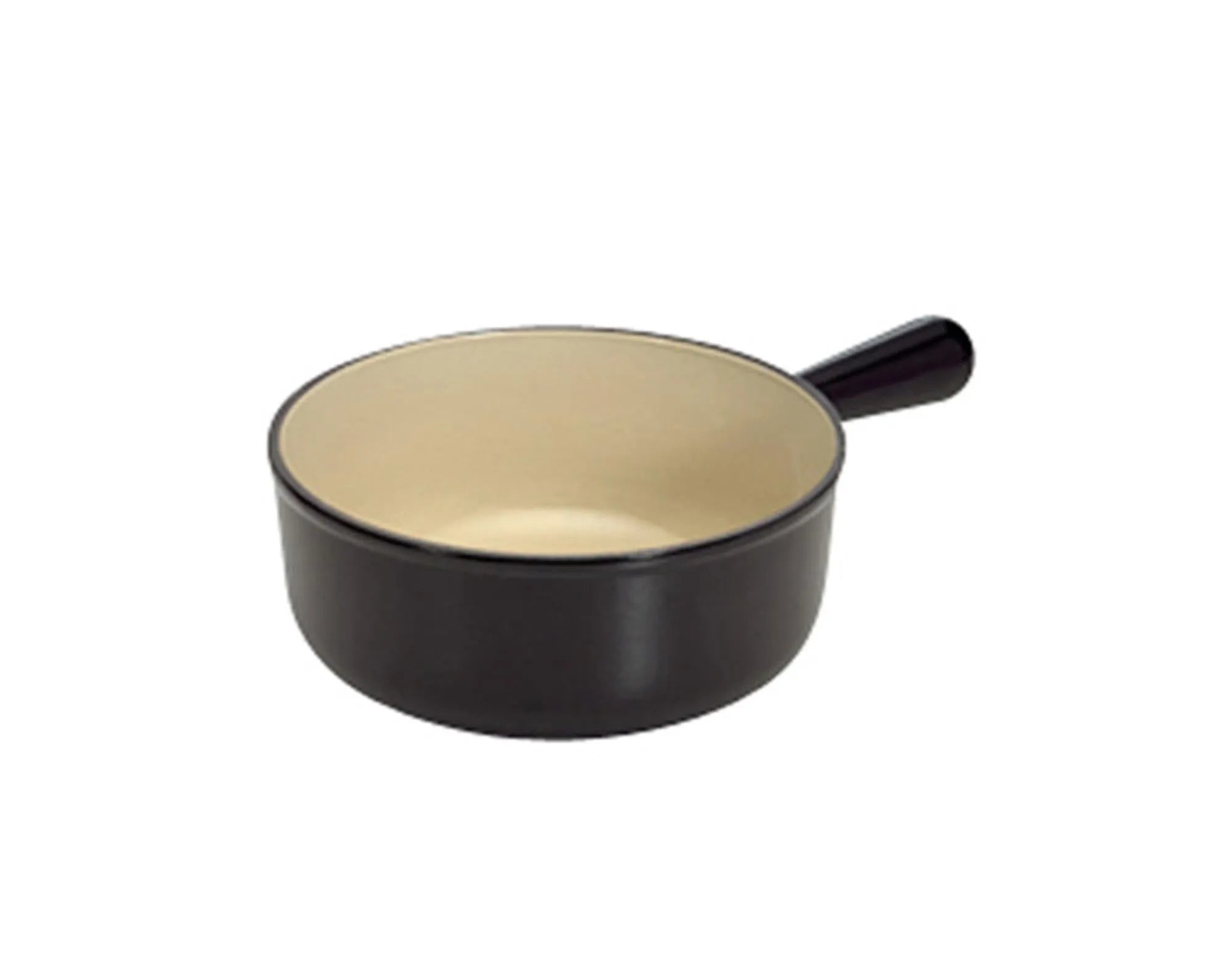 Fonduecaquelon ø 24 cm in Schwarz sand präsentiert im Onlineshop von KAQTU Design AG. Fondue/Raclette ist von LE CREUSET