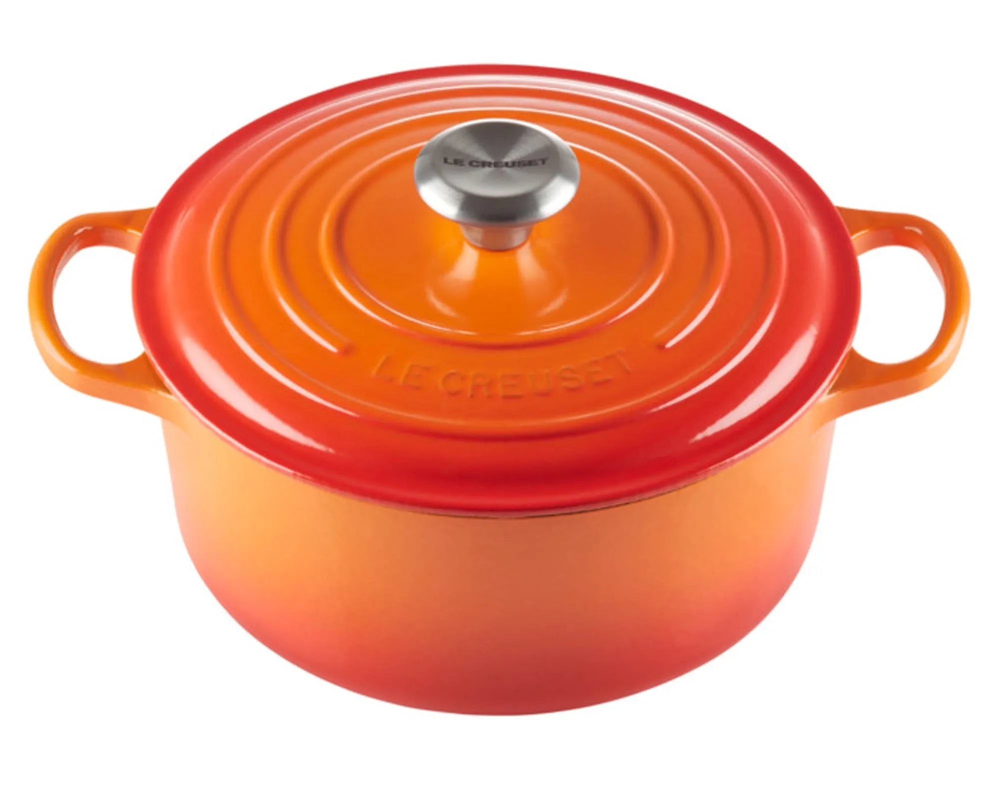 Bräter Signature rund 24 cm in Ofenrot präsentiert im Onlineshop von KAQTU Design AG. Topf ist von LE CREUSET