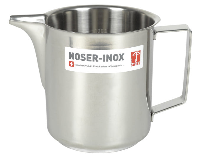NOSER Milchtopf Standard Inox 1 Liter  ø 11 cm in  präsentiert im Onlineshop von KAQTU Design AG. Kanne ist von NOSER-INOX