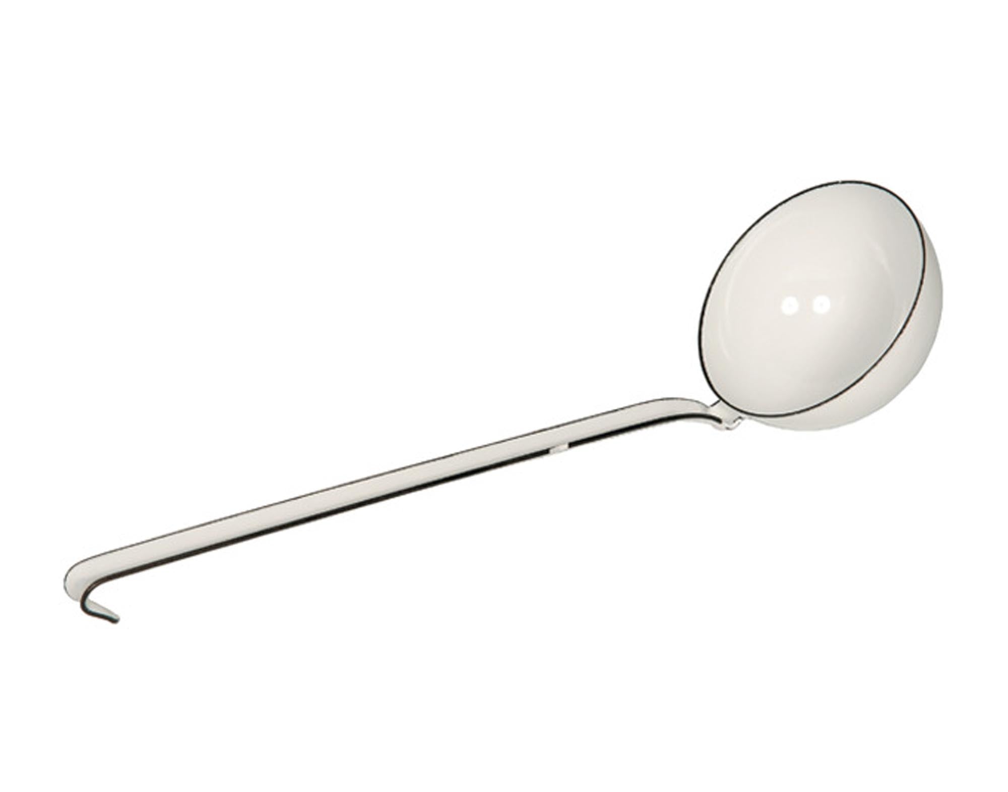 Entdecken Sie den hochwertigen RIESS Schöpflöffel Email in Weiß (ø 8 cm) – ideal für Suppen, Eintöpfe und Saucen. Robust, pflegeleicht und ergonomisch.