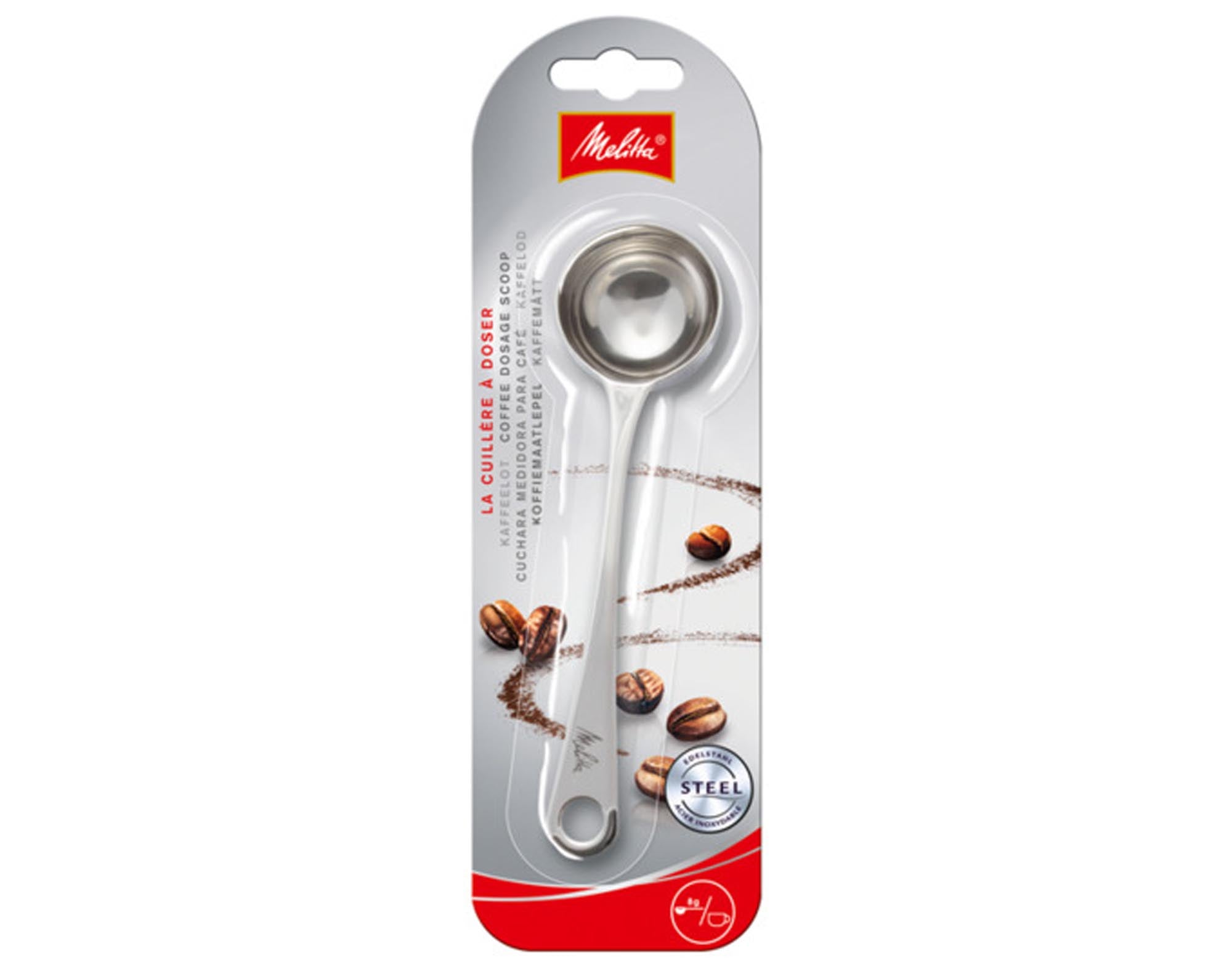 Entdecken Sie den MELITTA Kaffeemass Inox 8 g – der perfekte Edelstahl-Messlöffel für präzises Abmessen von Kaffeepulver. Ideal für Kaffeeliebhaber!