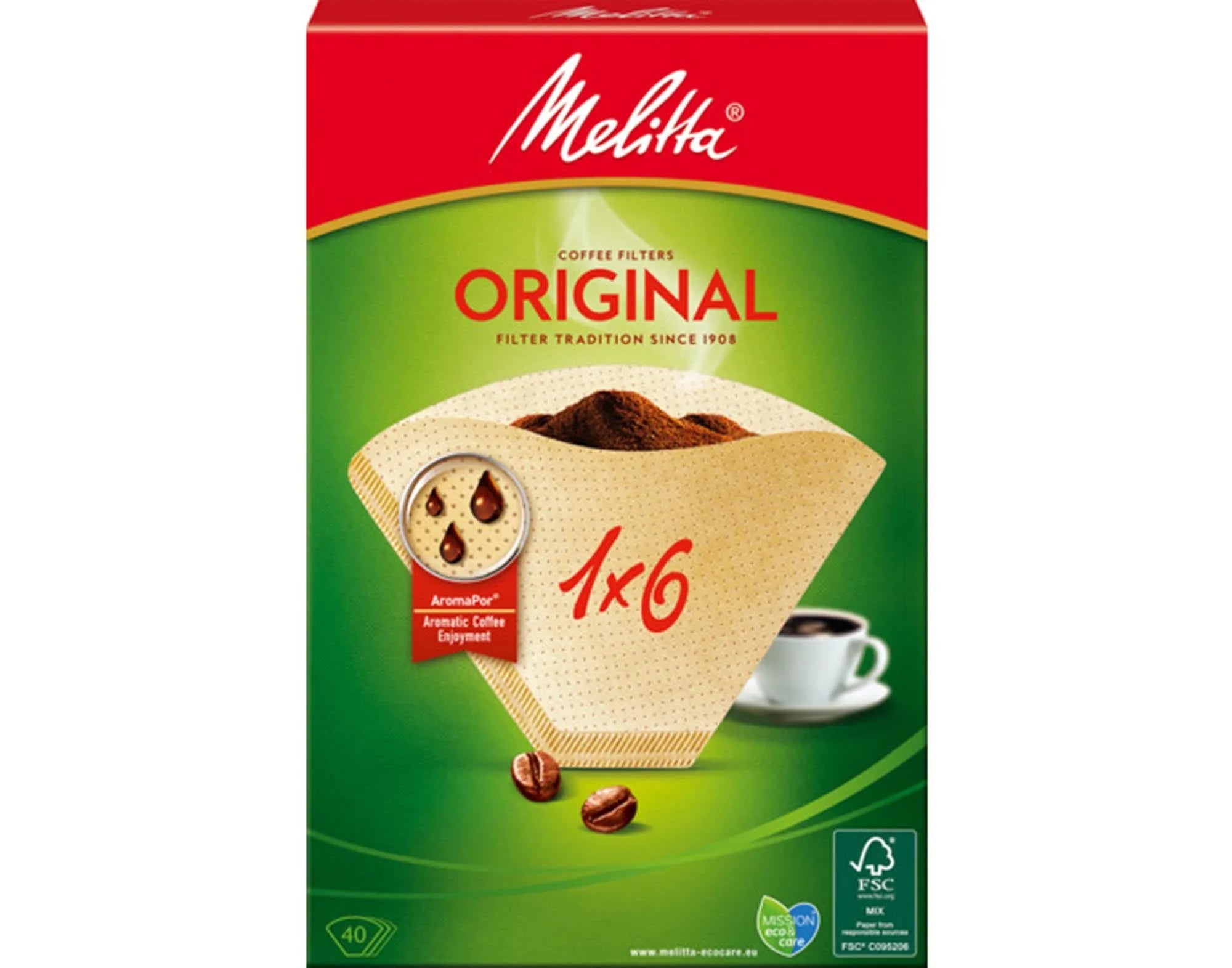 MELITTA Filtertüten 1x6: Hochwertige, umweltfreundliche Filter für aromatischen Kaffee & Tee. Perfekte Passform & nachhaltige Wahl.