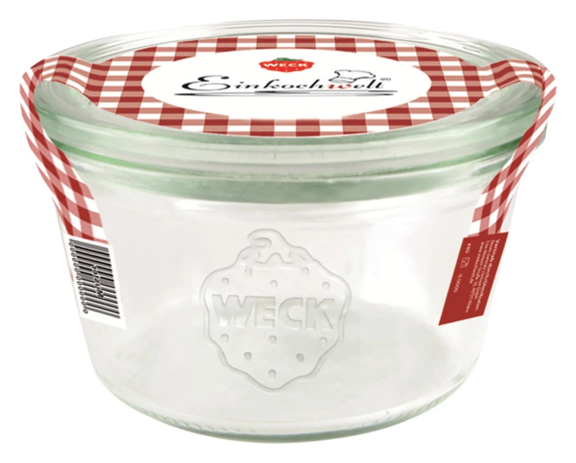 Vielseitiges WECK Einmachglas 290 ml, ideal für Marmeladen & Saucen. Hitzebeständiges Glas, spülmaschinenfest, platzsparend stapelbar.