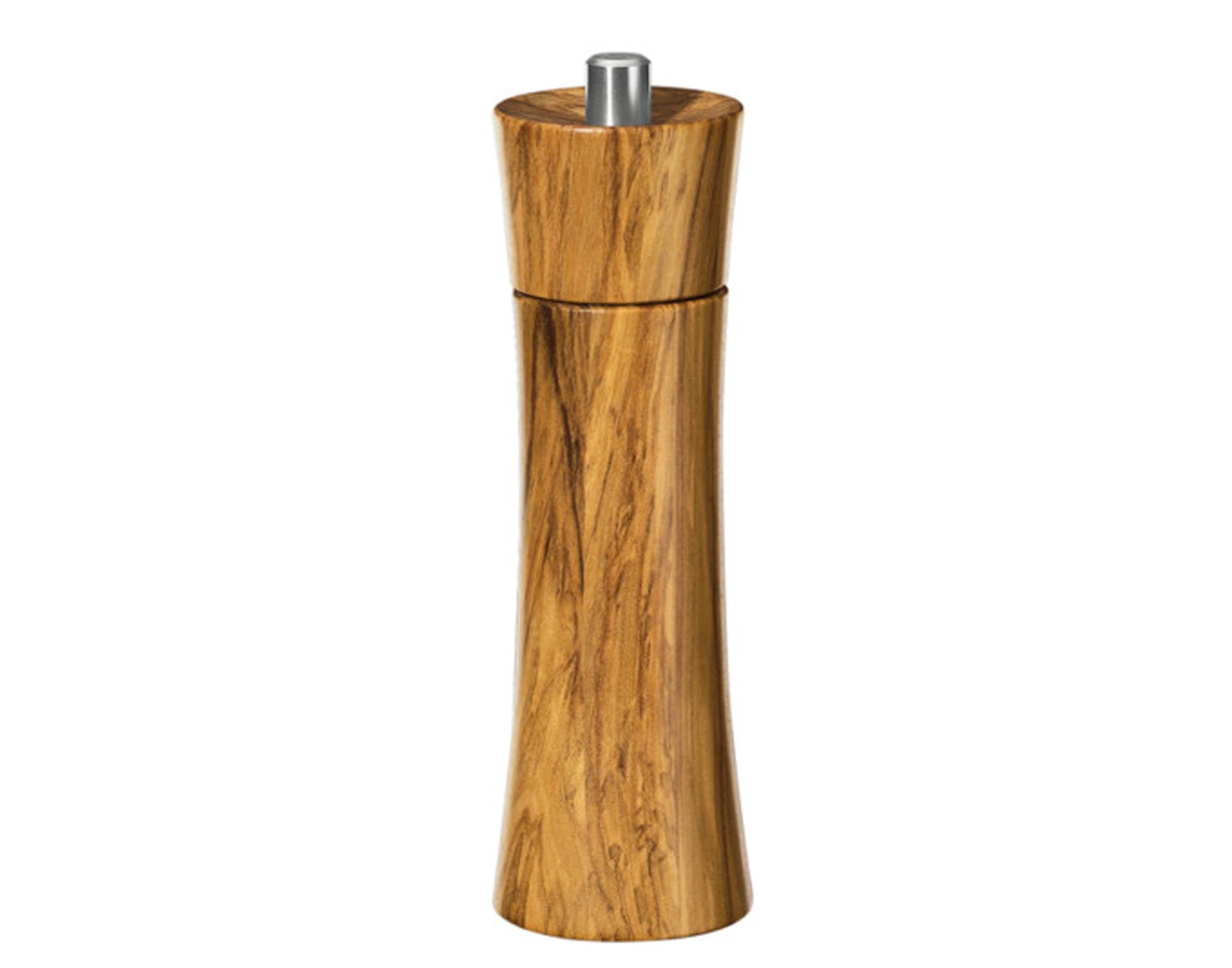 Entdecken Sie die ZASSENHAUS Pfeffermühle Frankfurt aus Olivenholz (18 cm) – stilvolles Design, hochwertiges Keramikmahlwerk, ideal für Feinschmecker.