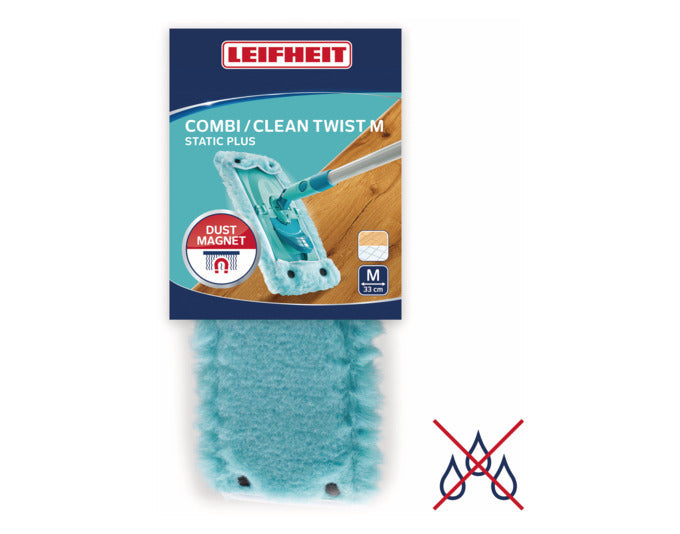 Ersatzbezug für Clean Twist M und Combi M von LEIFHEIT, ideal für gründliche Reinigung, statische Plus-Technologie.