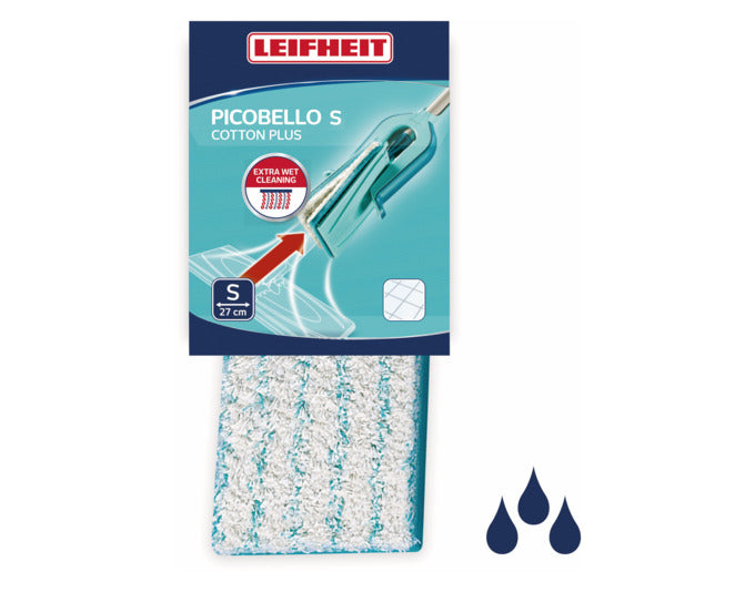 LEIFHEIT Ersatzschwamm Piccobello S cotton plus: Hochwertiger Schwamm für gründliche Reinigung, passend für Piccobello S Wischer.