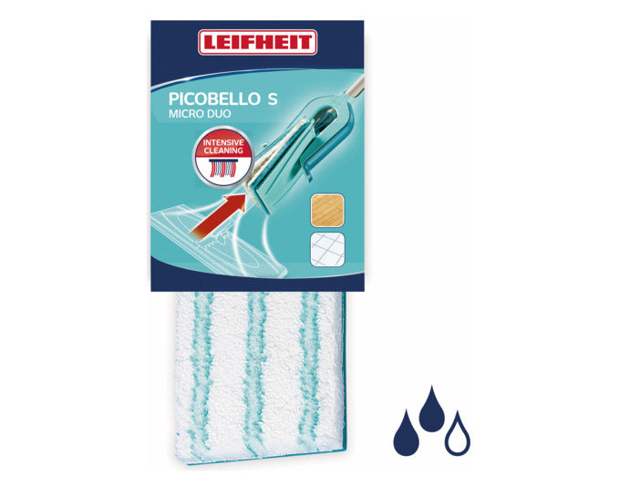 LEIFHEIT Ersatzschwamm Piccobello S micro duo: Effiziente Reinigung mit Mikrofaser, ideal für gründliche Sauberkeit auf allen Böden.