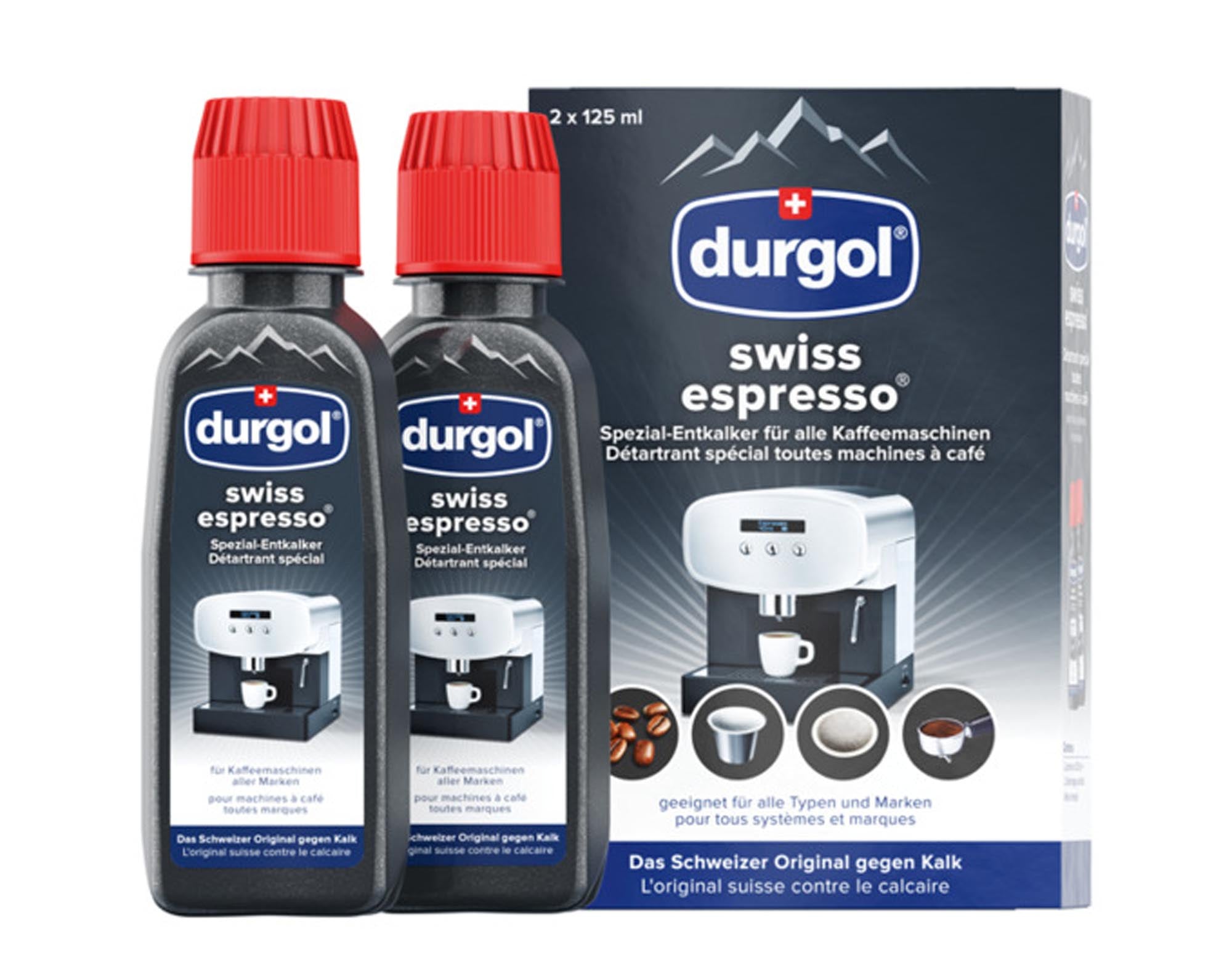 DURGOL Entkalker Swiss Espresso 2x 125 ml in  präsentiert im Onlineshop von KAQTU Design AG. Reinigungsmittel ist von DURGOL