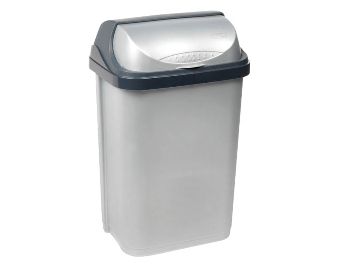 KEEEPER Abfalleimer rasmus silber 50 l 29.5x39x67.5 cm in  präsentiert im Onlineshop von KAQTU Design AG. Mülleimer ist von KEEEPER