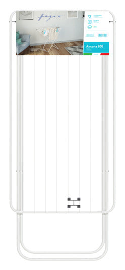 Praktischer Wäschetrockner mit 10 m Trockenlänge, ideal für drinnen und draußen. Kompakt, robust und einfach zu nutzen.