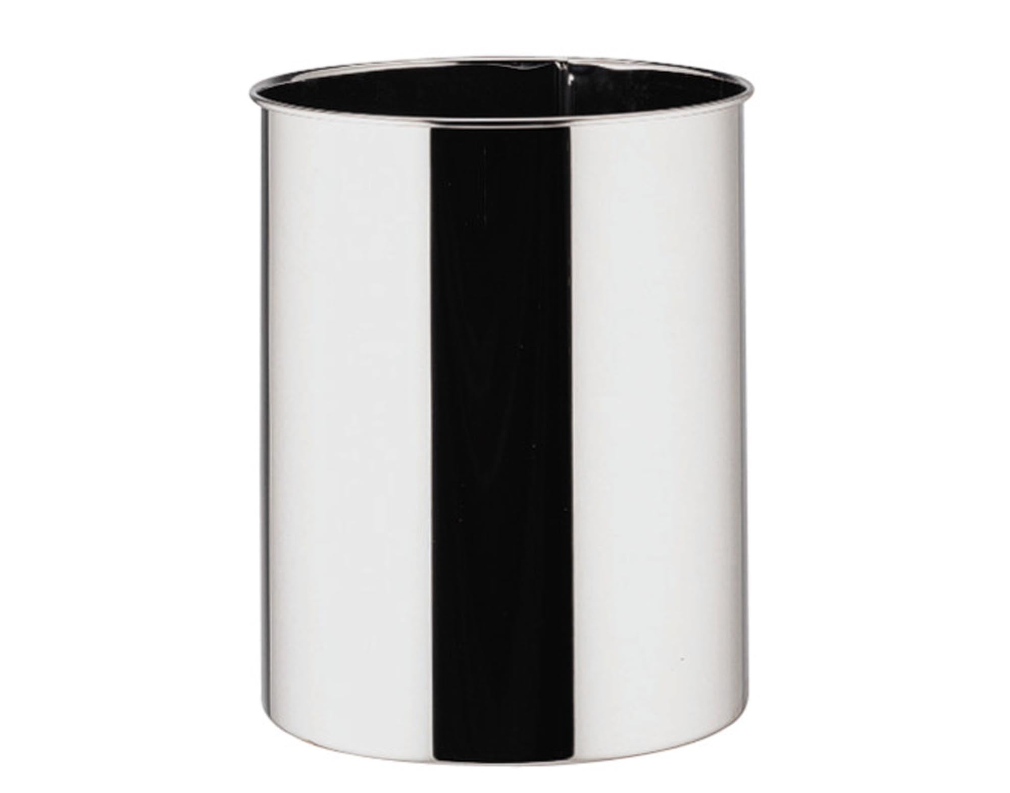 Eleganter 15L Papierkorb aus mattem Stahl von BRABANTIA, robust, pflegeleicht, mit Inneneimer und Deckel für diskrete Abfallentsorgung.