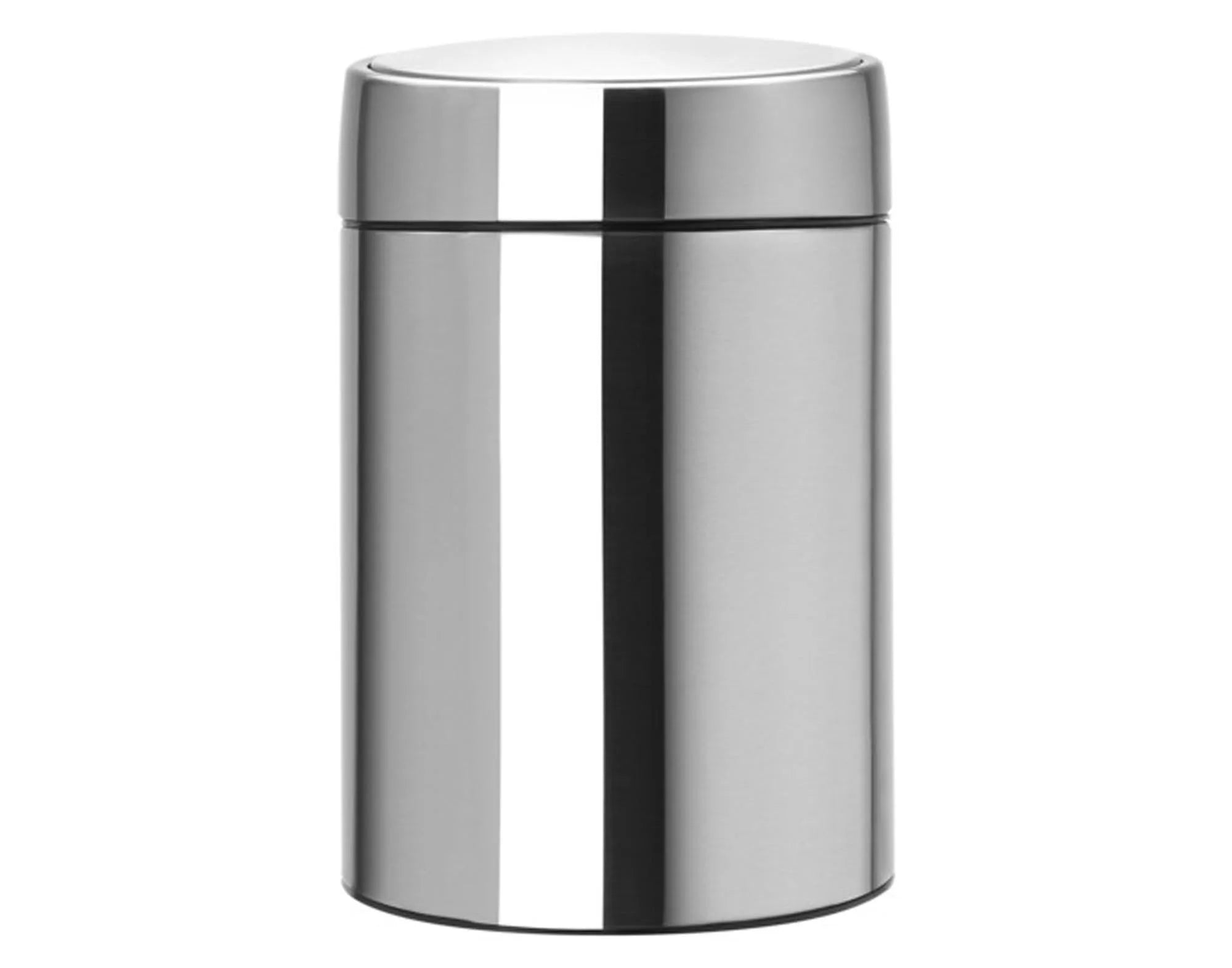 Abfallbehälter Slide Bin matt steel FPP 5 l in  präsentiert im Onlineshop von KAQTU Design AG. Mülleimer ist von BRABANTIA