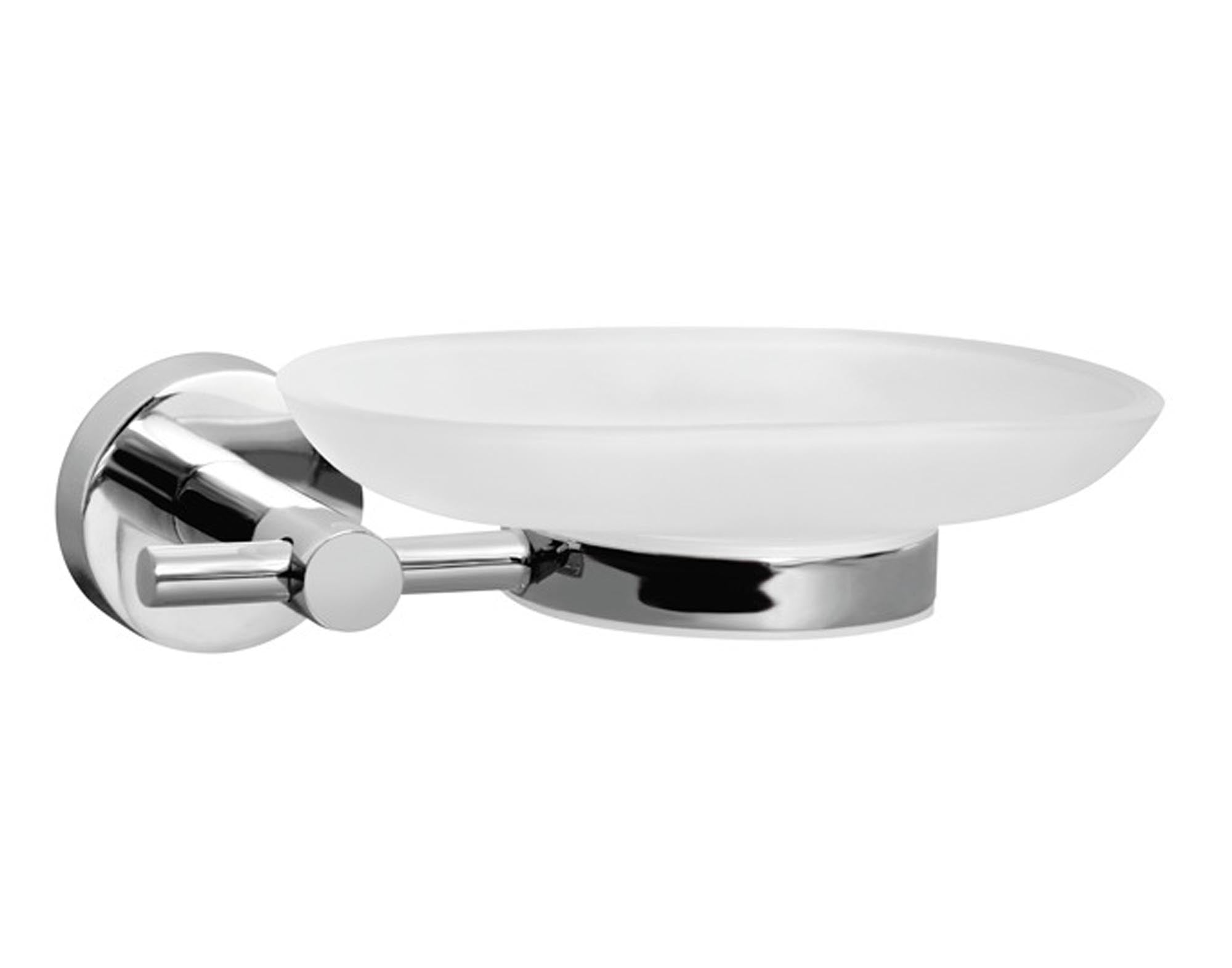 Eleganter Glasseifenhalter Sofia von DIAQUA: Hochwertig, robust und stilvoll für Ihr Badezimmer. Ideal für feste Seifen und moderne Badgestaltung.