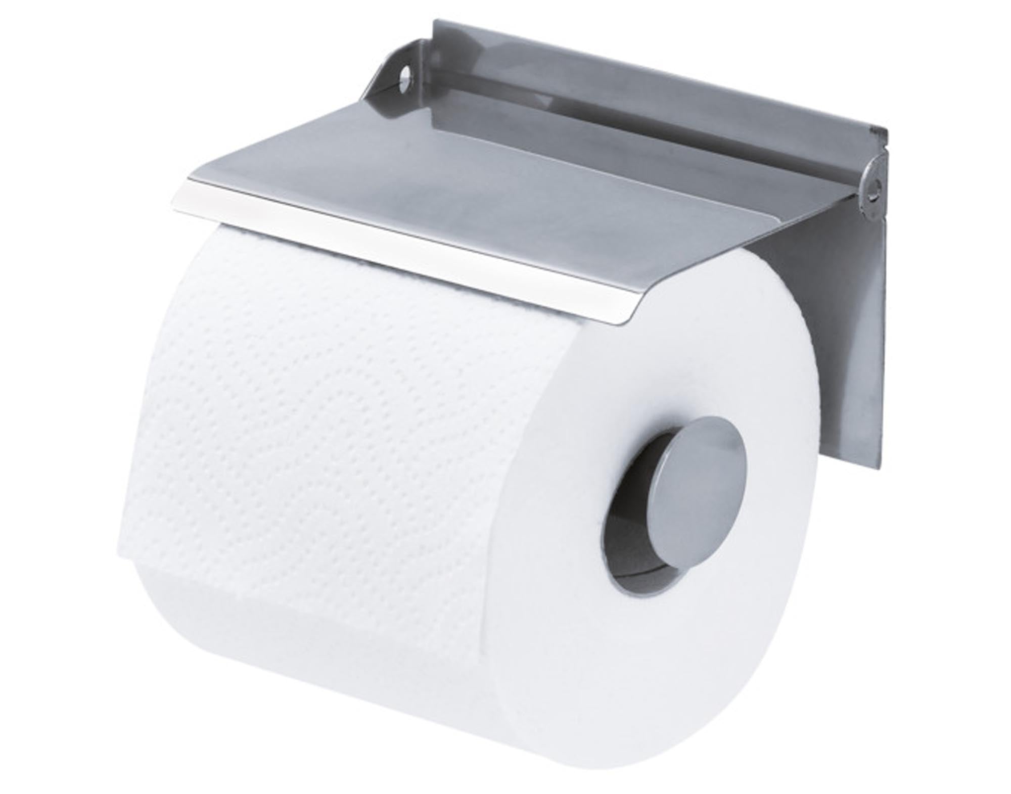 Eleganter DIAQUA WC Papierhalter aus Edelstahl mit Deckel, schützt vor Staub und Nässe, modernes Design, pflegeleicht und langlebig.