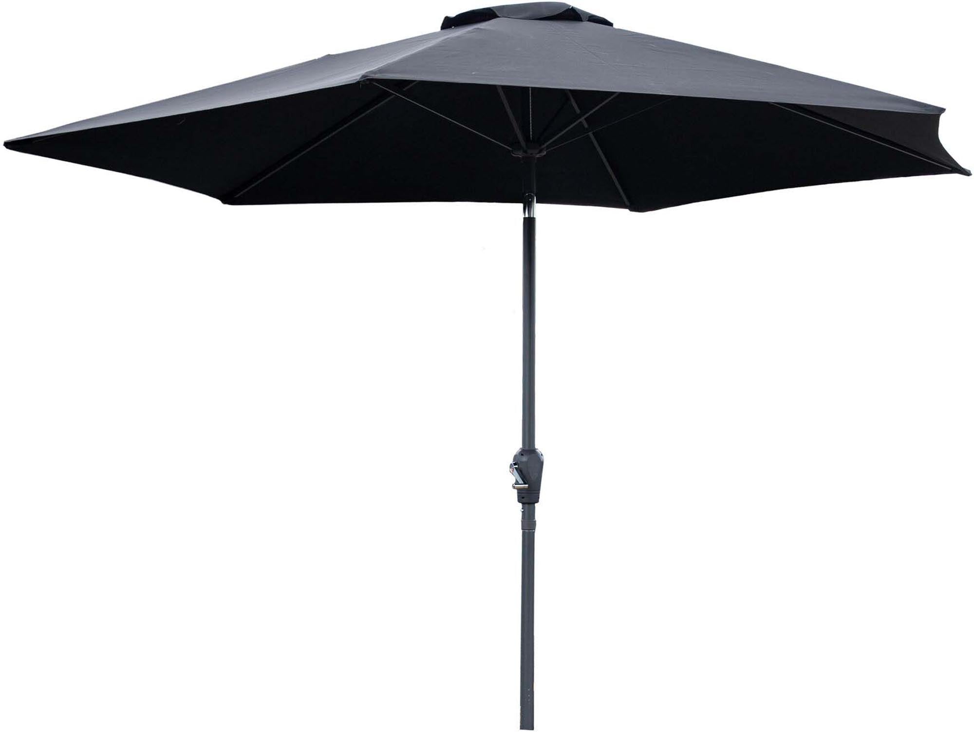 Entdecken Sie den Leeds Sonnenschirm von Venture Home: 3,5 m Durchmesser, UV-beständig, elegant und flexibel für perfekten Sonnenschutz im Garten.