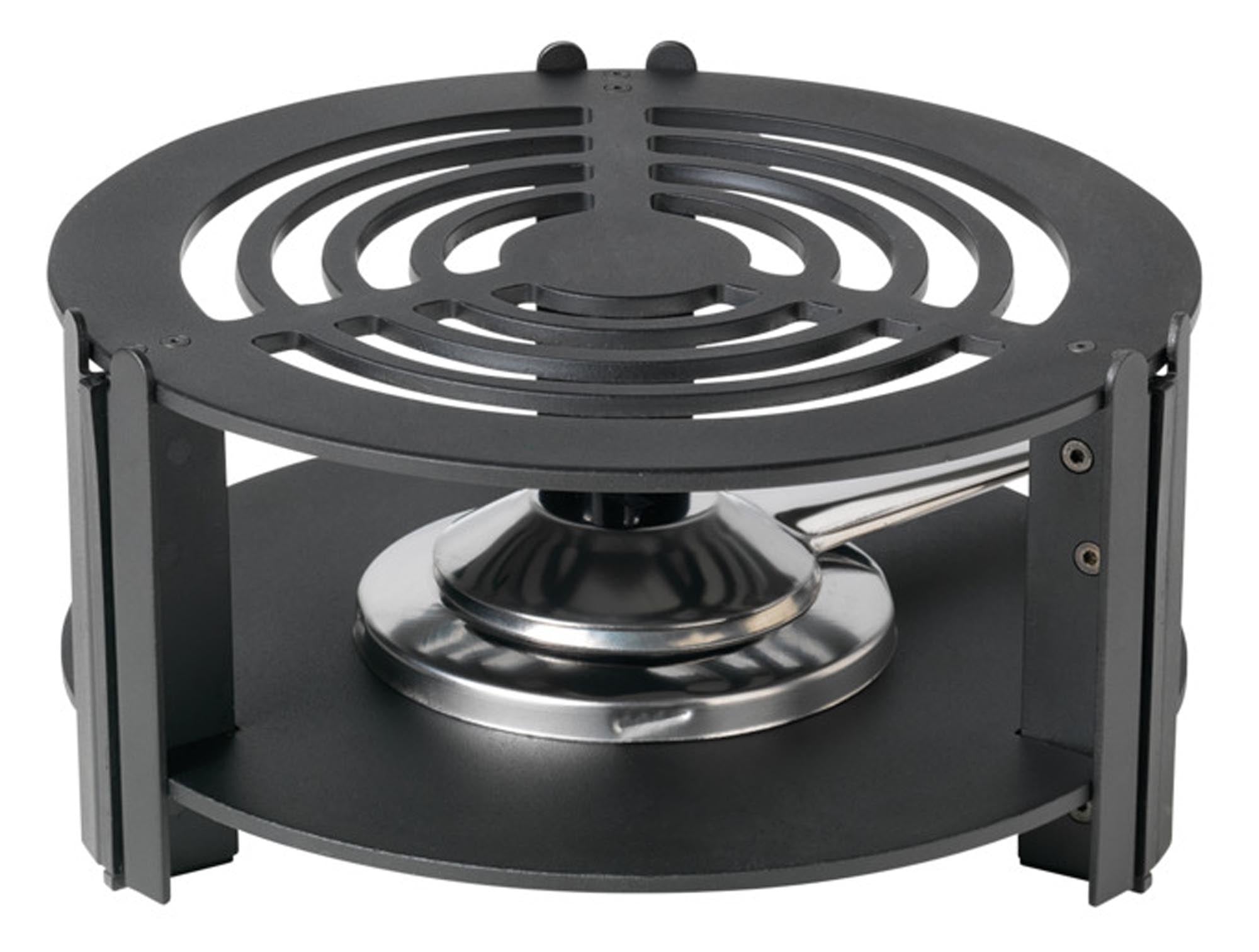 Entdecken Sie das klappbare STÖCKLI Rechaud (ø 20 cm) für Fondue und Raclette. Hitzebeständig, platzsparend und stilvoll – ideal für gesellige Abende!