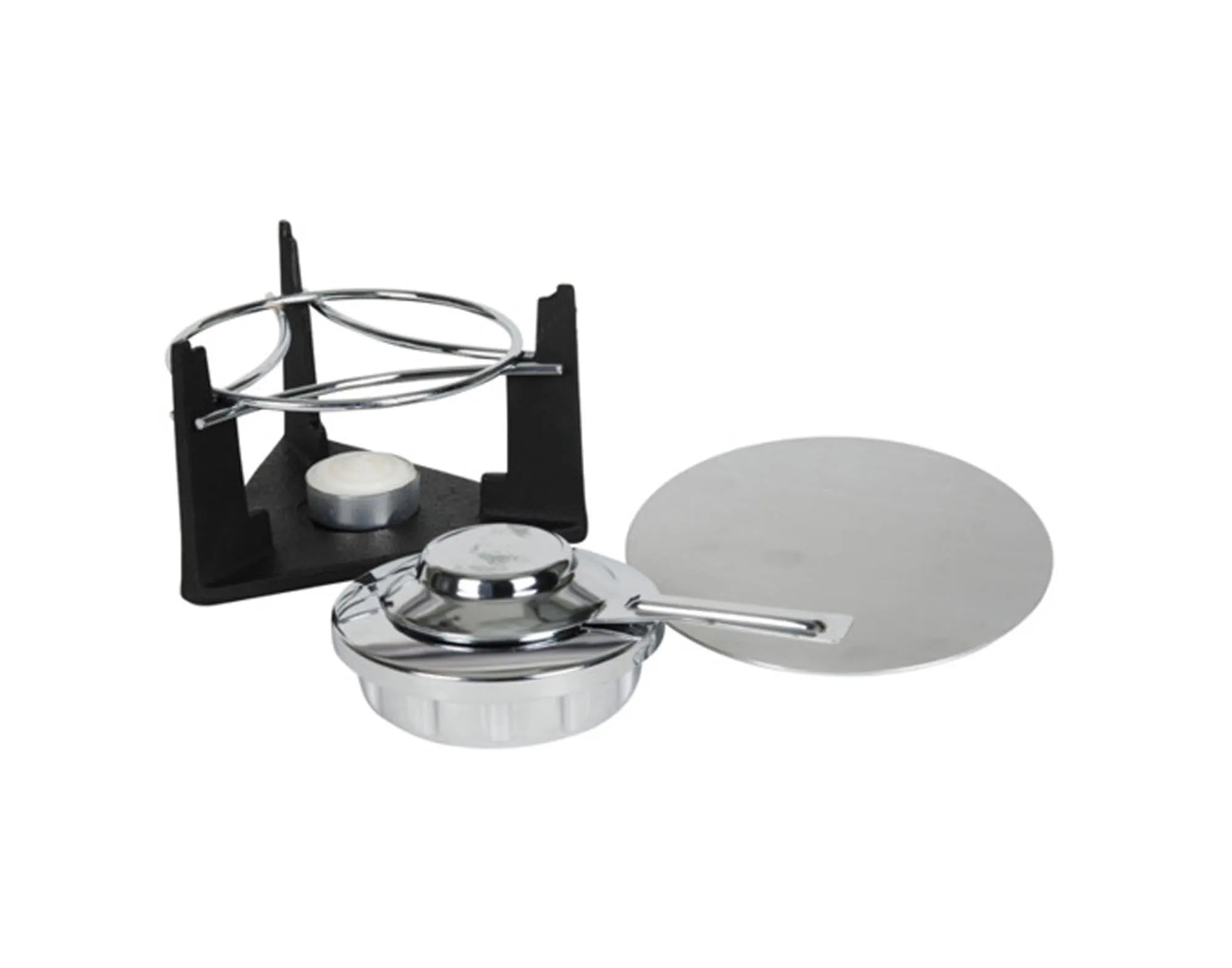 Elegantes Rechaud Mini ø 13.5 cm von KALTENBACH: Perfekt für Fondue & Raclette, platzsparend, aus Edelstahl, ideal zum Warmhalten.