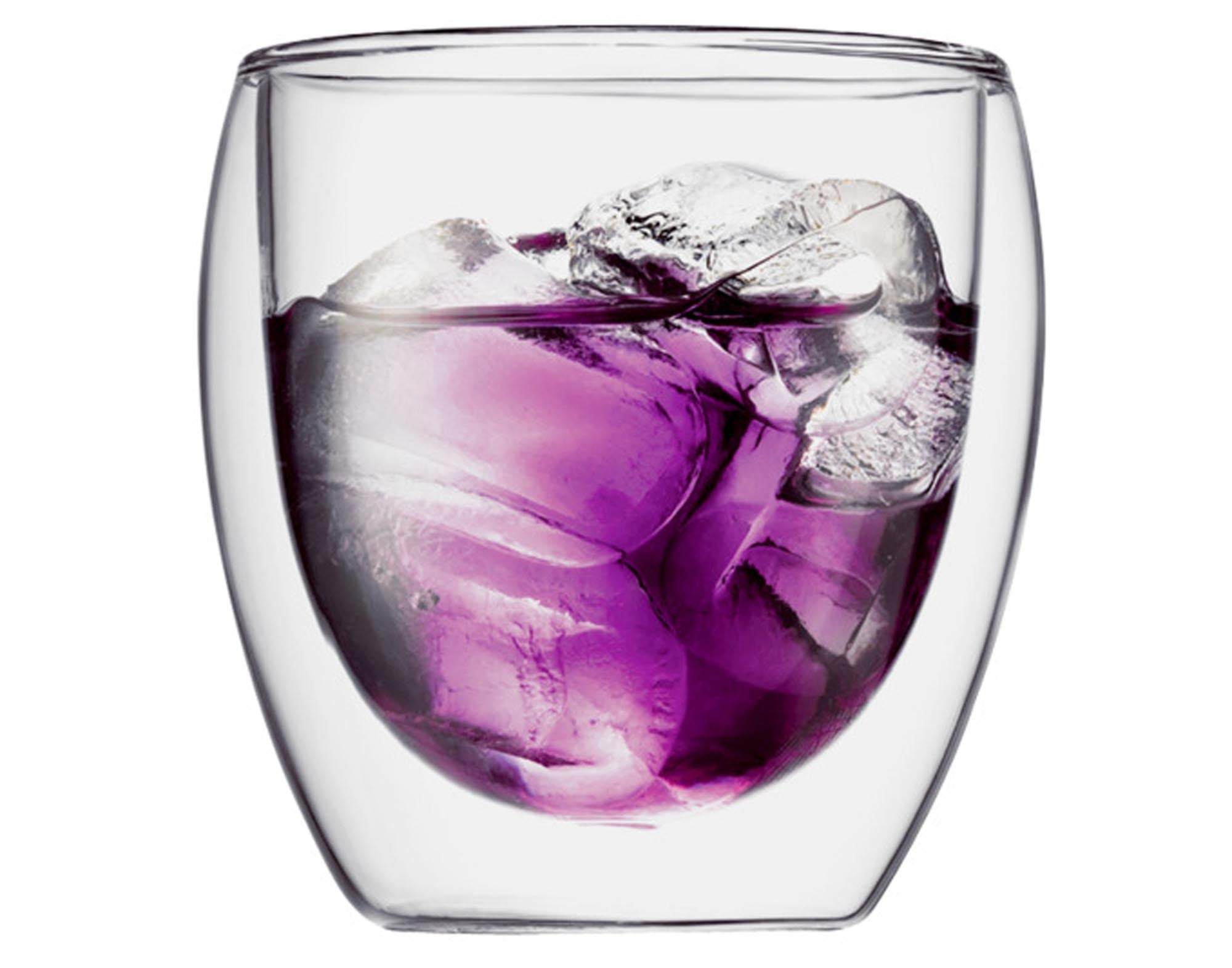 Doppelwandige Pavina Gläser von BODUM: 0,25 l, stilvoll für heiße & kalte Getränke, robustes Borosilikatglas, spülmaschinenfest.