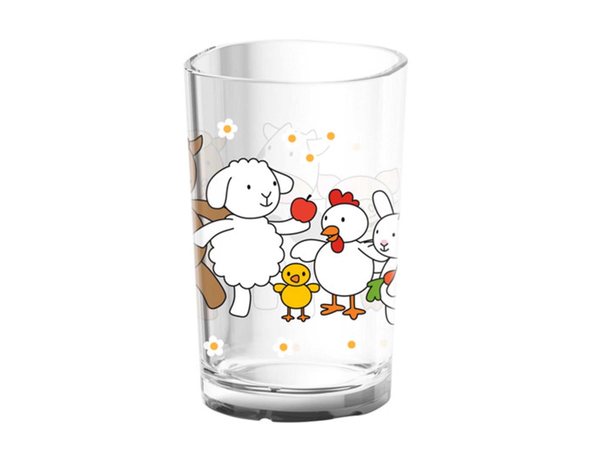 Entdecke das EMSA Kinderglas Farm Family 0.2 l – bruchfest, spülmaschinenfest und ergonomisch. Perfekt für kleine Hände und fröhliche Trinkmomente!