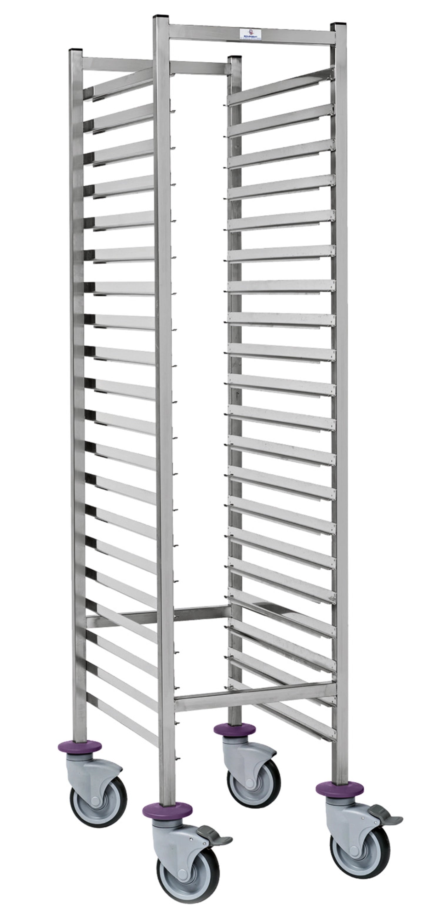 Optimo Regalwagen GN 1/1 20 Ebenen H179cm in Silber präsentiert im Onlineshop von KAQTU Design AG. Servierwagen ist von Matfer