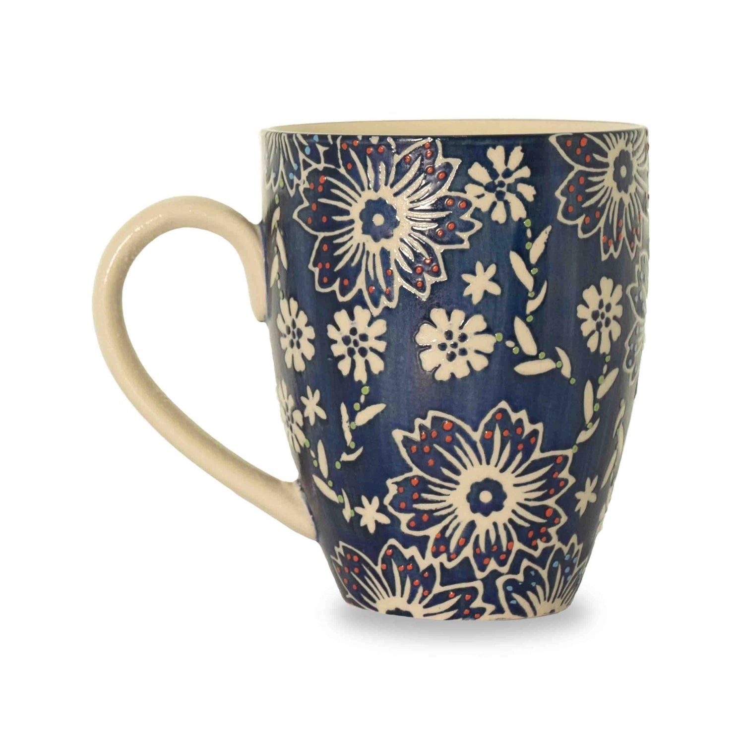 Keramikbecher D9cm H11cm 360ml in GB Blau in Blau präsentiert im Onlineshop von KAQTU Design AG. Glas ist von Easy Life