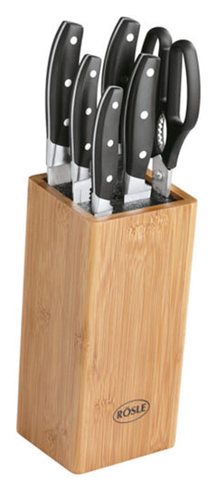 <tc>RÖSLE</tc> Knife block with brush insert including scissors 7-piece