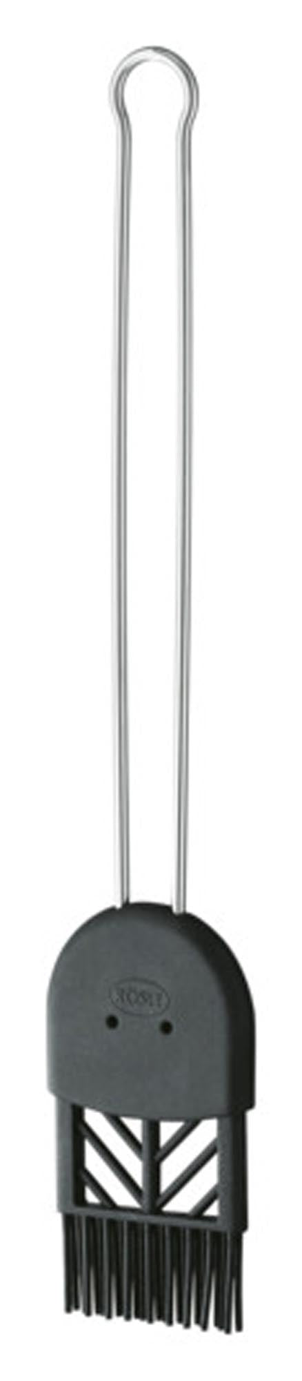 Entdecken Sie den RÖSLE Backpinsel Silikon 26x4.5 cm – hitzebeständig, flexibel und ideal zum Bestreichen von Backwaren. Leicht zu reinigen und langlebig!