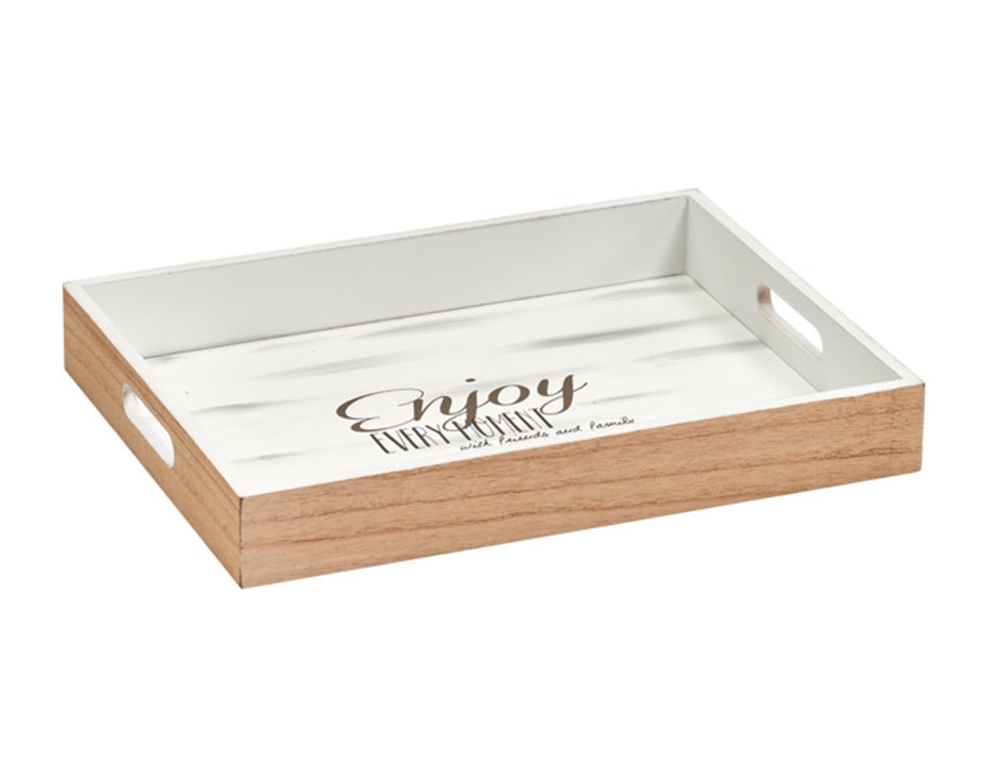 Entdecken Sie das ZELLER Tablett Holz Enjoy 40x30 cm – stilvoll, robust und nachhaltig. Perfekt für Getränke, Snacks und als Geschenk!