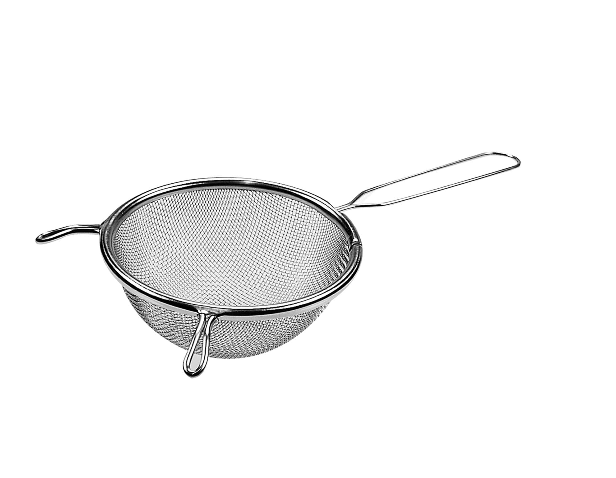 Elegantes Küchensieb D18cm aus 18/10 Edelstahl von Maison Truffe: langlebig, rostfrei, ergonomisch, spülmaschinenfest.