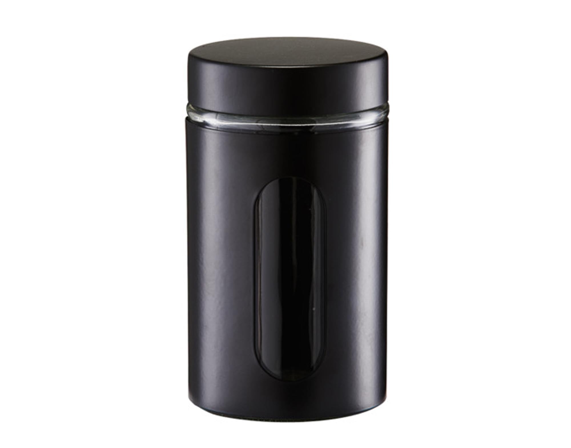 ZELLER Fensterdose schwarz 900ml ø 10.2x18 cm in  präsentiert im Onlineshop von KAQTU Design AG. Aufbewahrungsdose ist von ZELLER PRESENT
