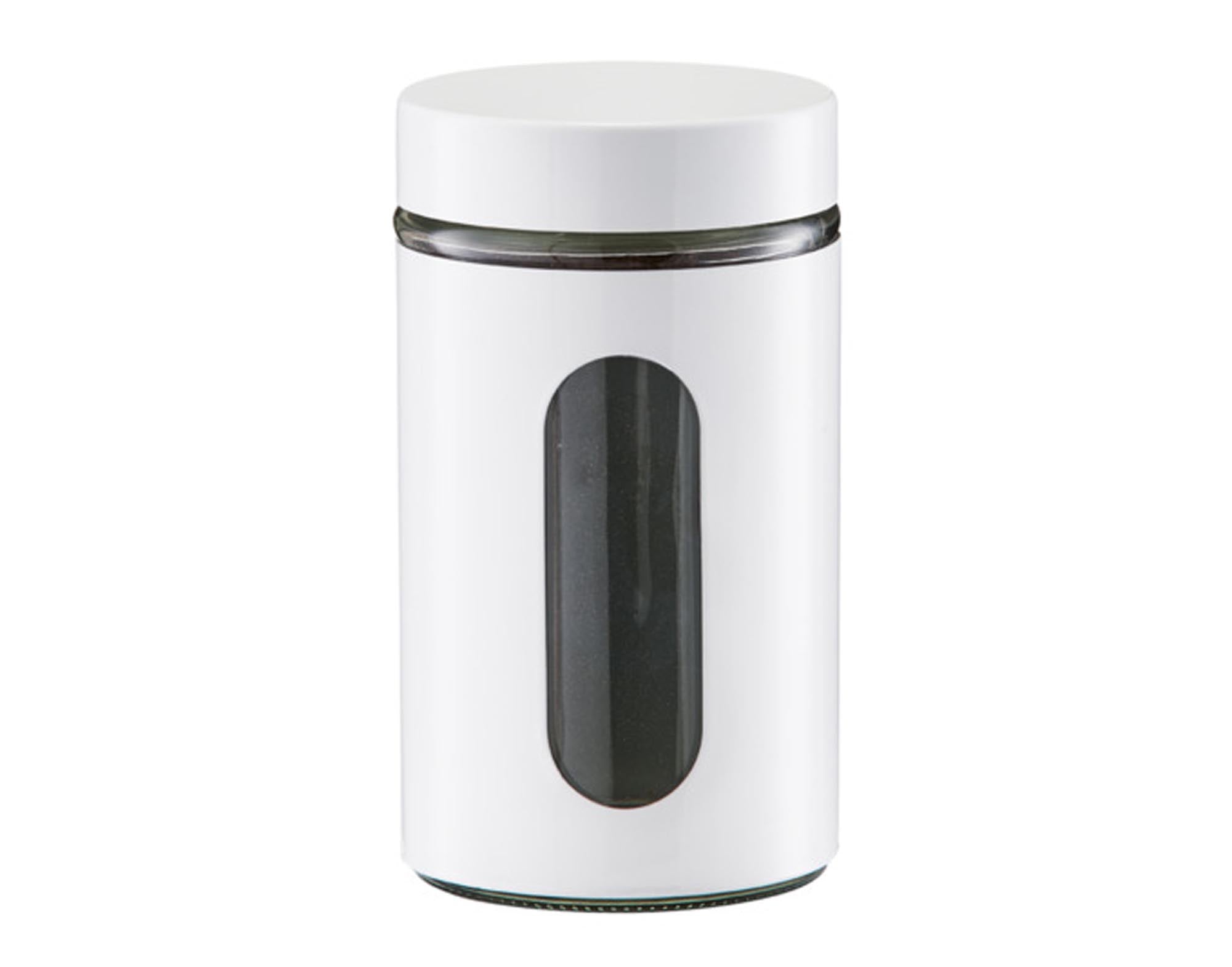 ZELLER Fensterdose weiss 900ml ø 10.2x18 cm in  präsentiert im Onlineshop von KAQTU Design AG. Aufbewahrungsdose ist von ZELLER PRESENT