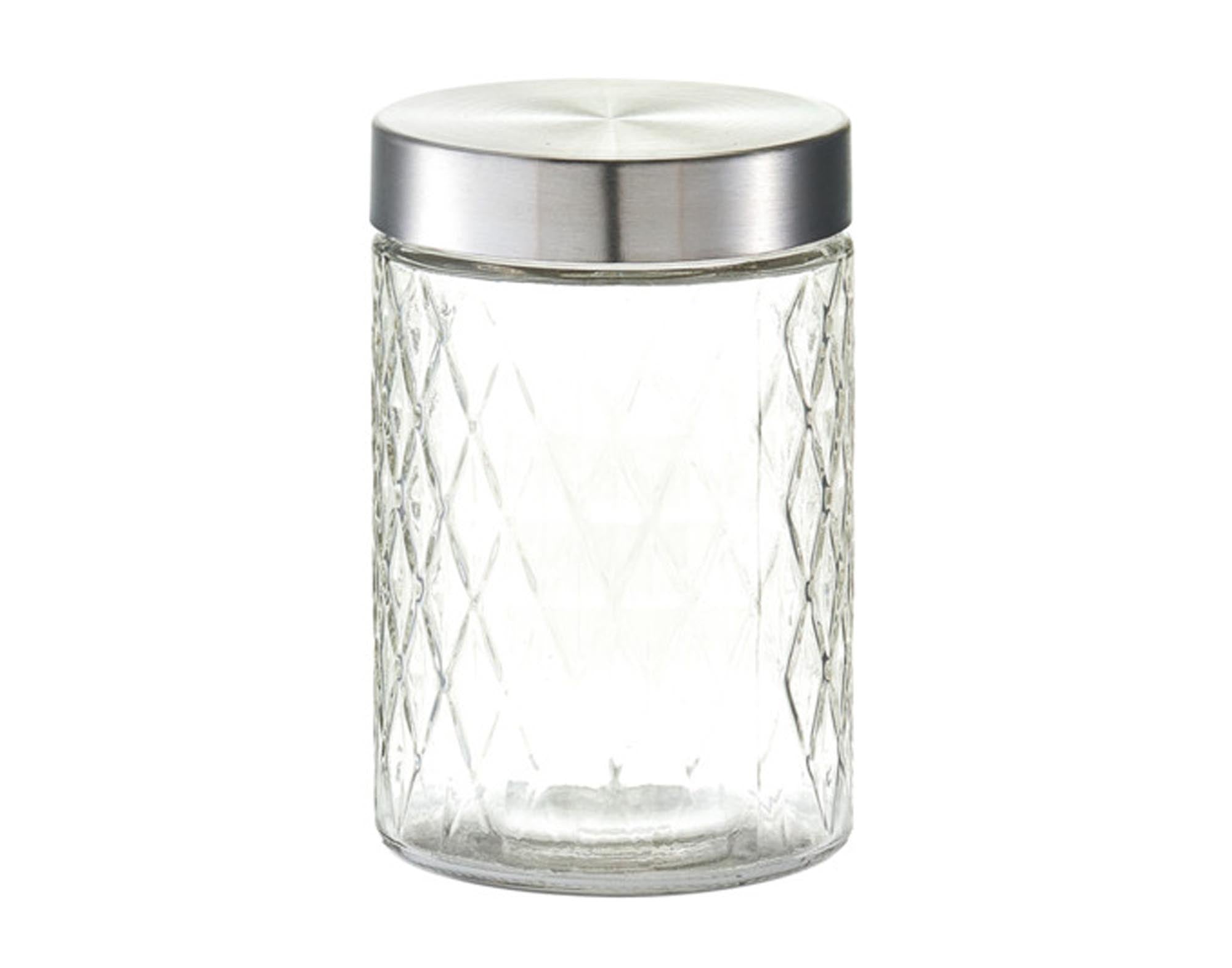Entdecken Sie das ZELLER Vorratsglas Raute mit Deckel Inox (1200 ml) – stilvolle Aufbewahrung für Lebensmittel, langlebig und elegant.