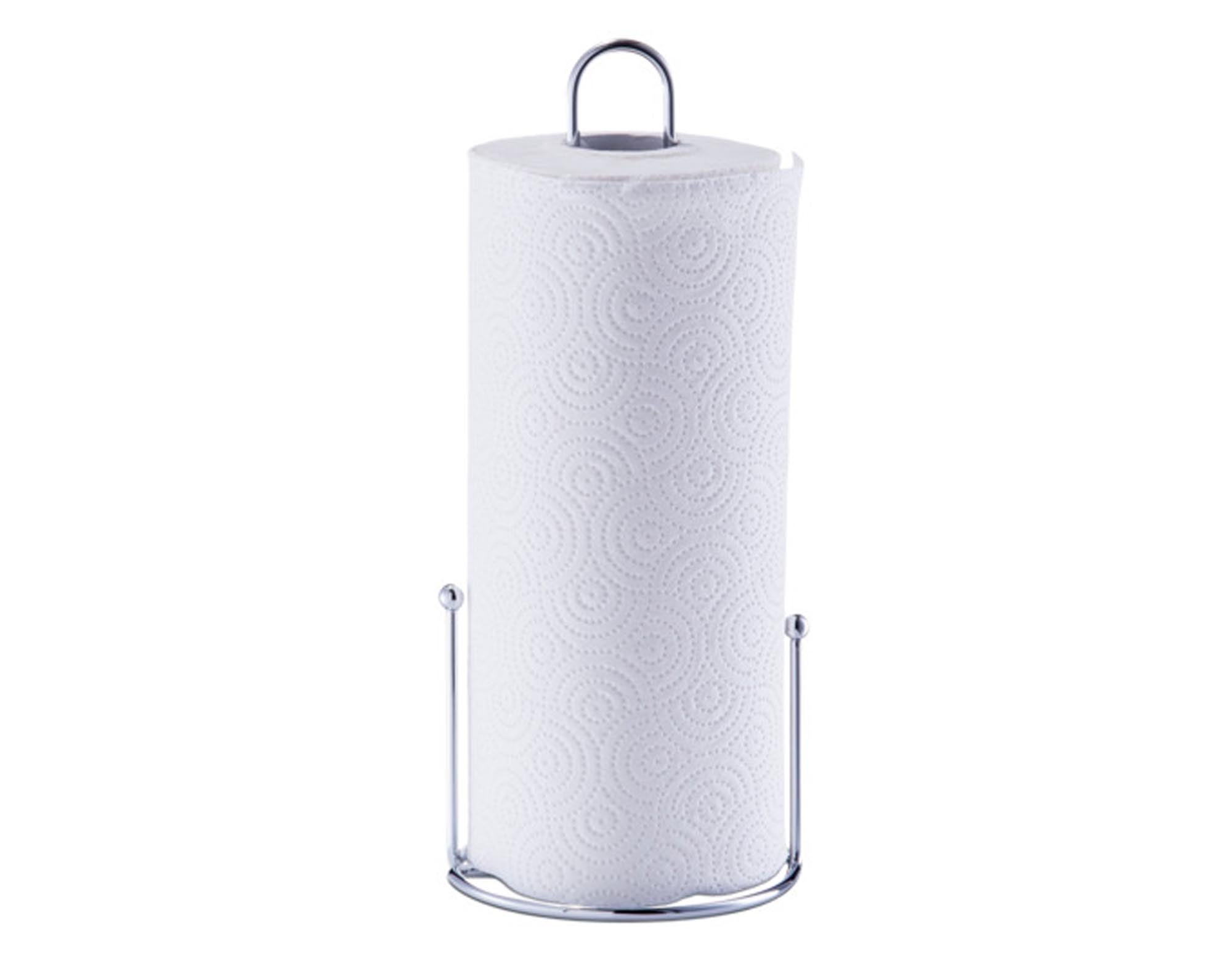 Entdecken Sie den ZELLER Küchenrollenhalter aus verchromtem Metall (ø 13,5x30 cm) – stilvoll, stabil und ideal für jede Küche. Praktisch und elegant!