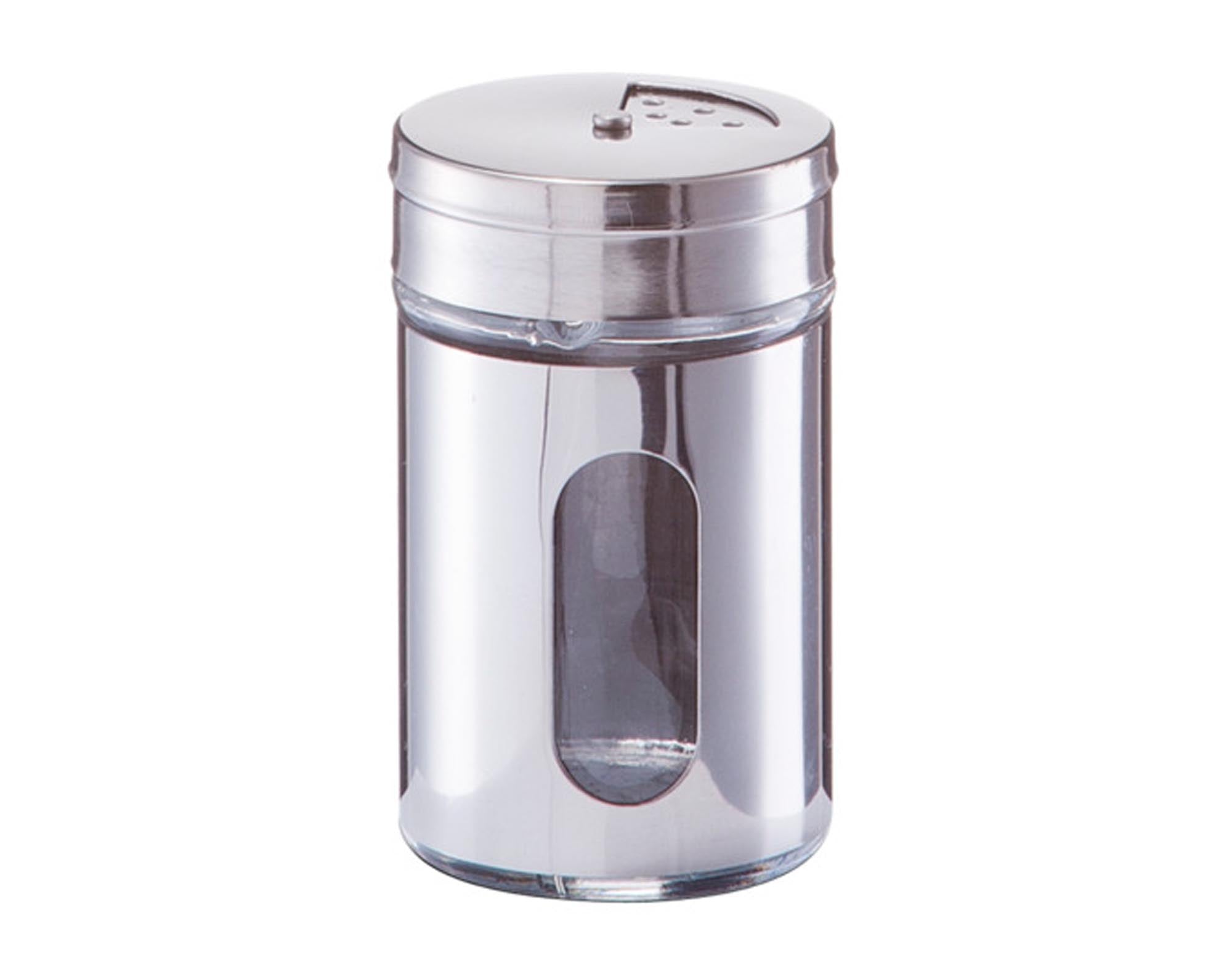 Gewürzstreuer Inox mit Sichtfenster ø 5x8.5 cm