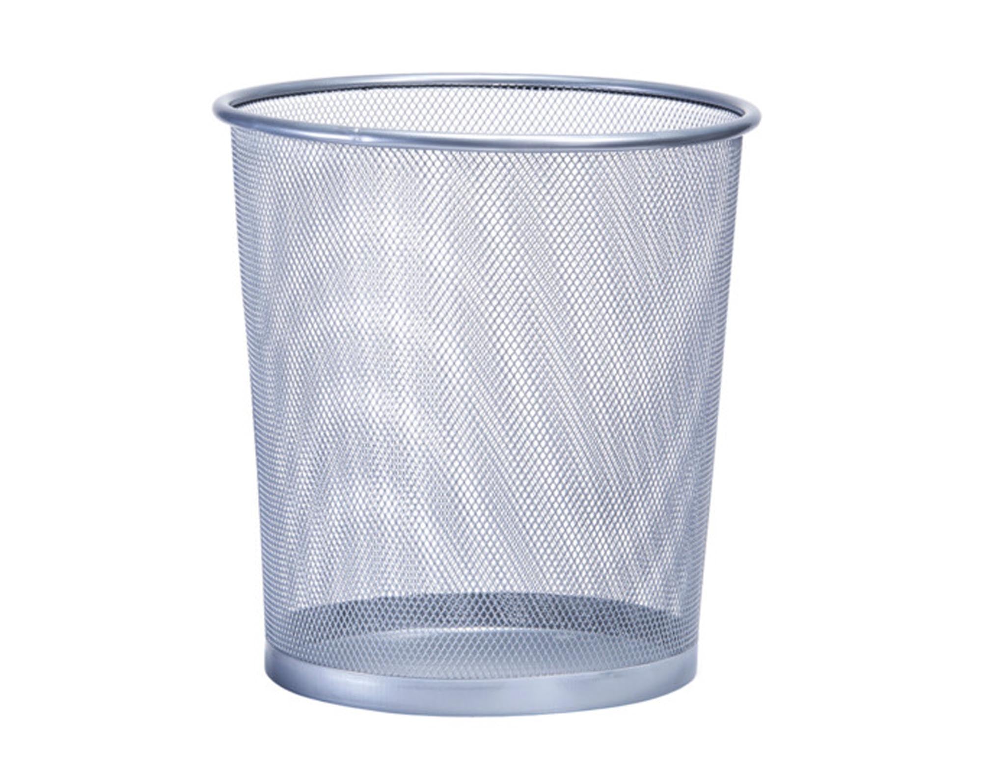 ZELLER Papierkorb Mesh silber ø 26x28 cm in  präsentiert im Onlineshop von KAQTU Design AG. Papierkorb ist von ZELLER PRESENT