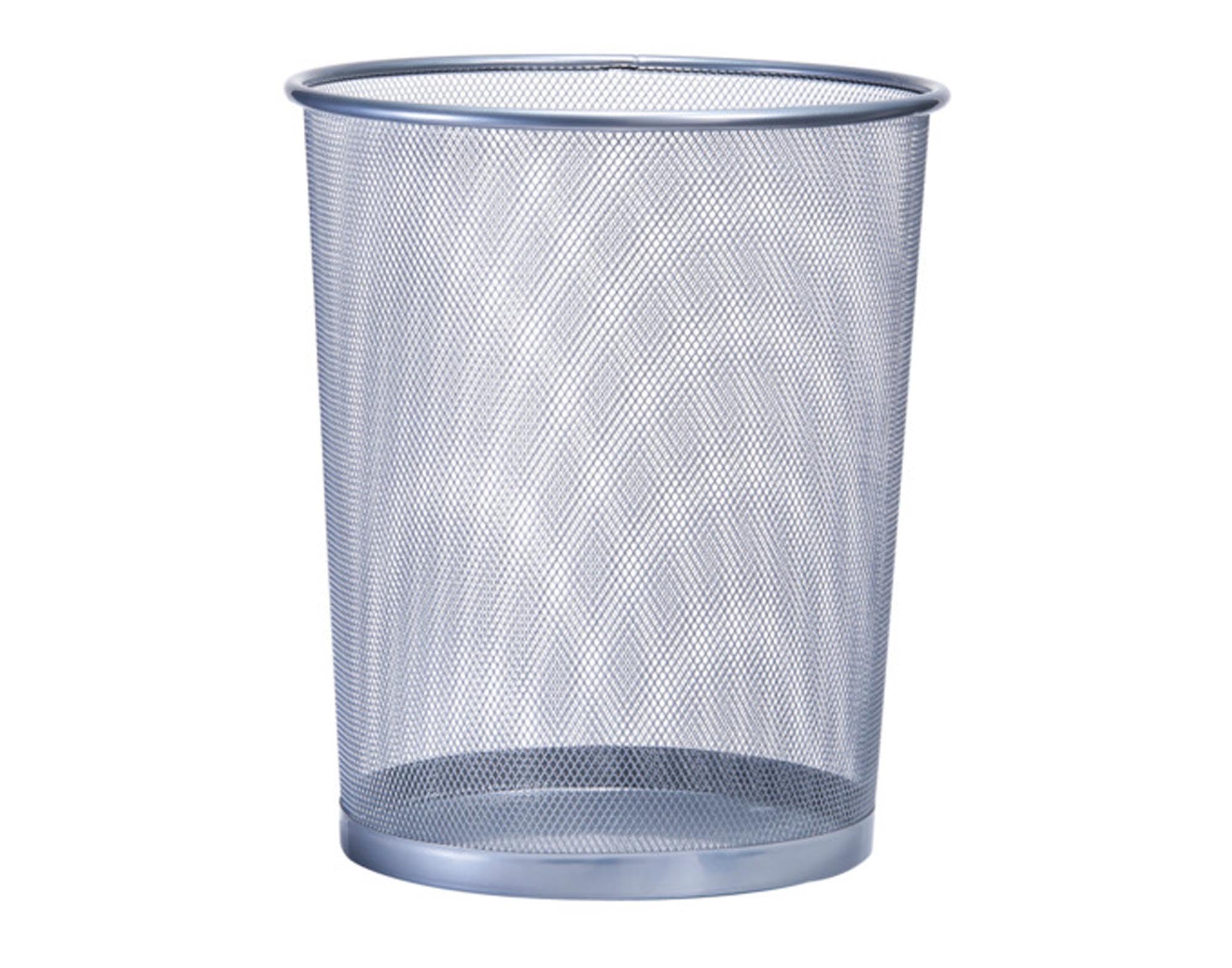 ZELLER Papierkorb Mesh silber ø 29.5x35 cm in  präsentiert im Onlineshop von KAQTU Design AG. Papierkorb ist von ZELLER PRESENT