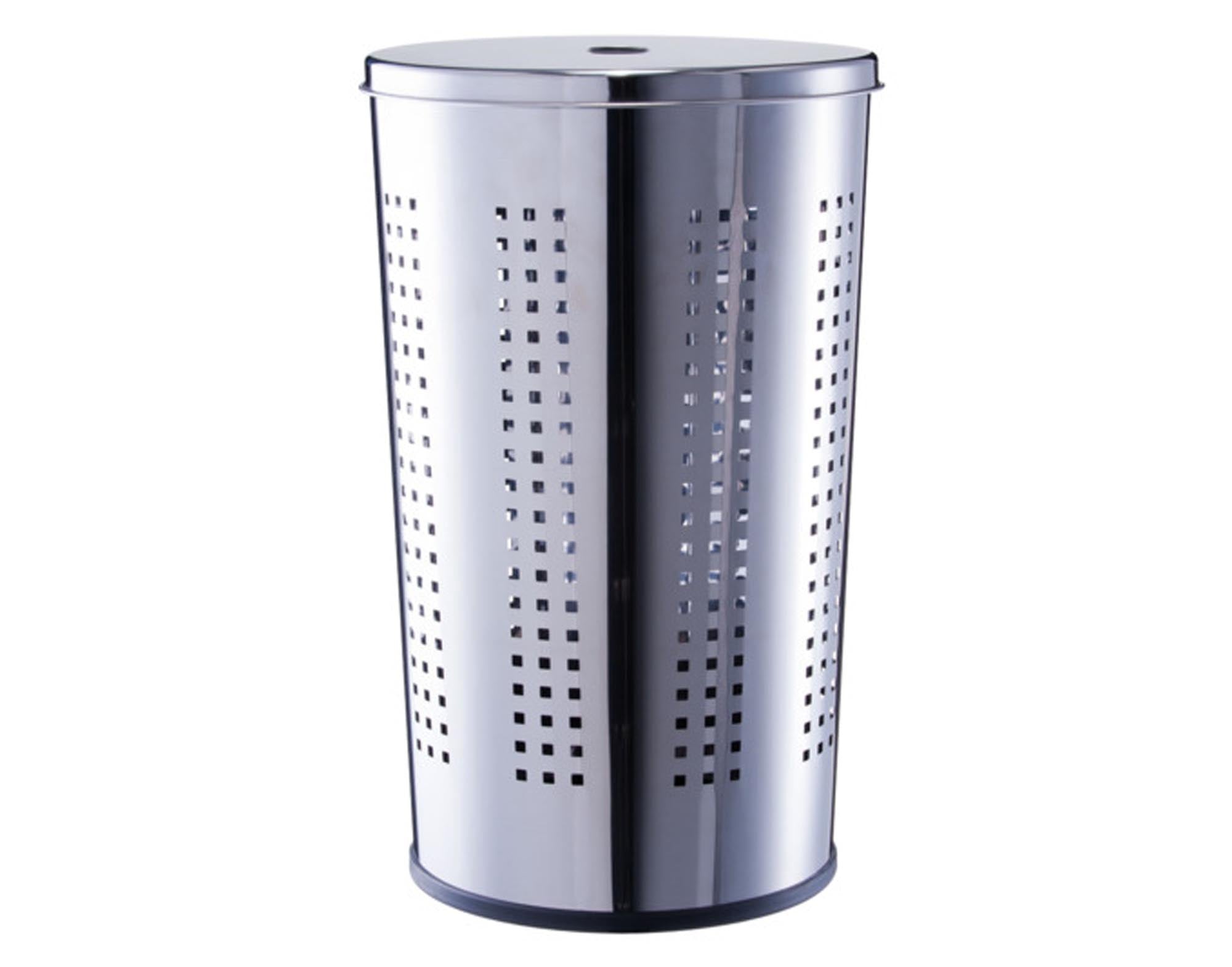 ZELLER Wäschesammler Inox ø 34x60 cm