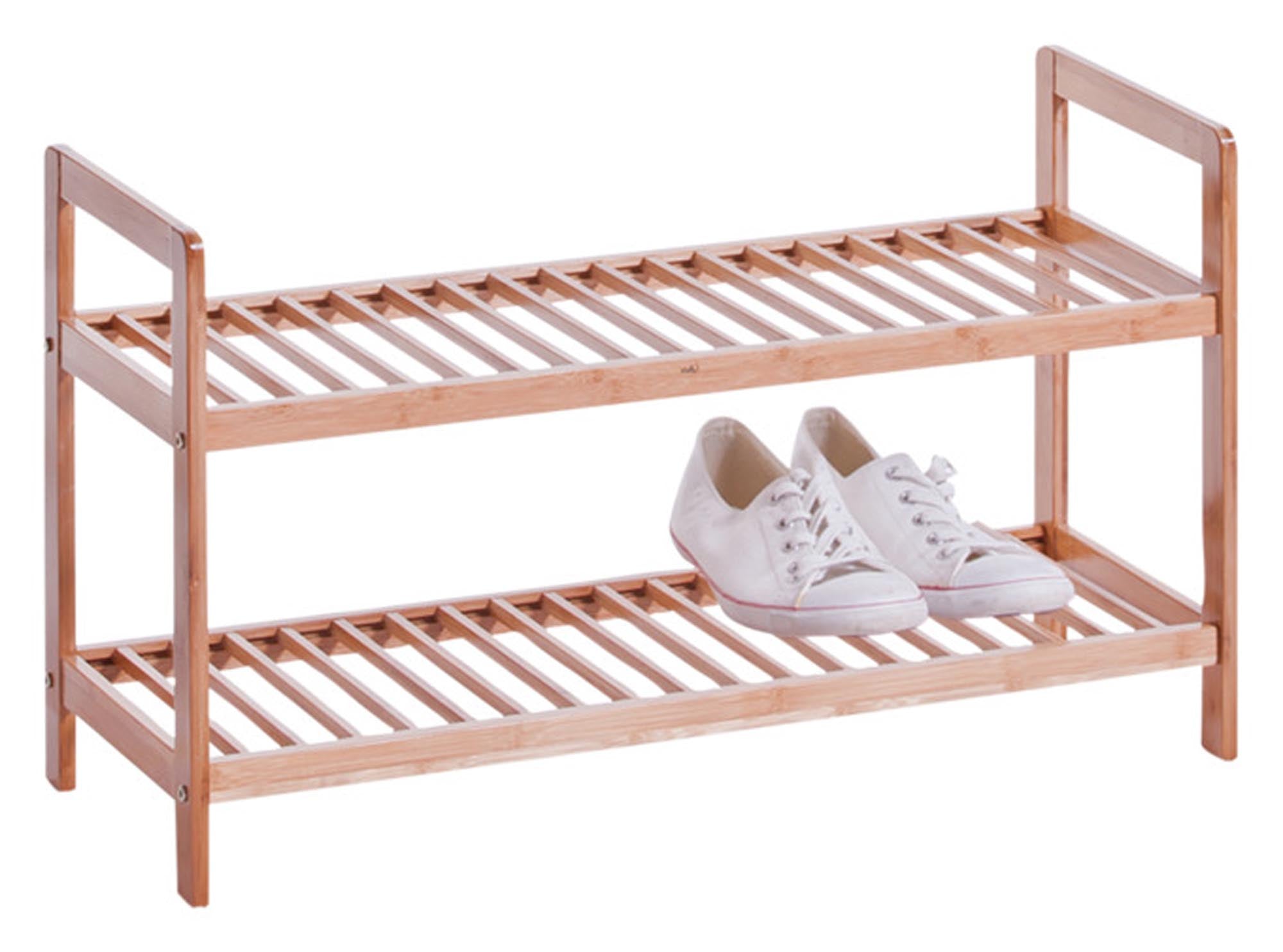 Zeller Schuhregal Bamboo 2 shelves 70x26x40 cm