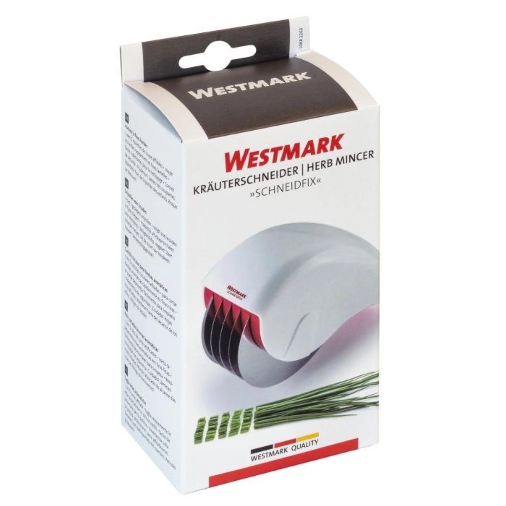 Effizienter Westmark Kräuterschneider Schneidfix, ideal für frische Kräuter, Maße: 15x5.5x9cm, kompakt und benutzerfreundlich.