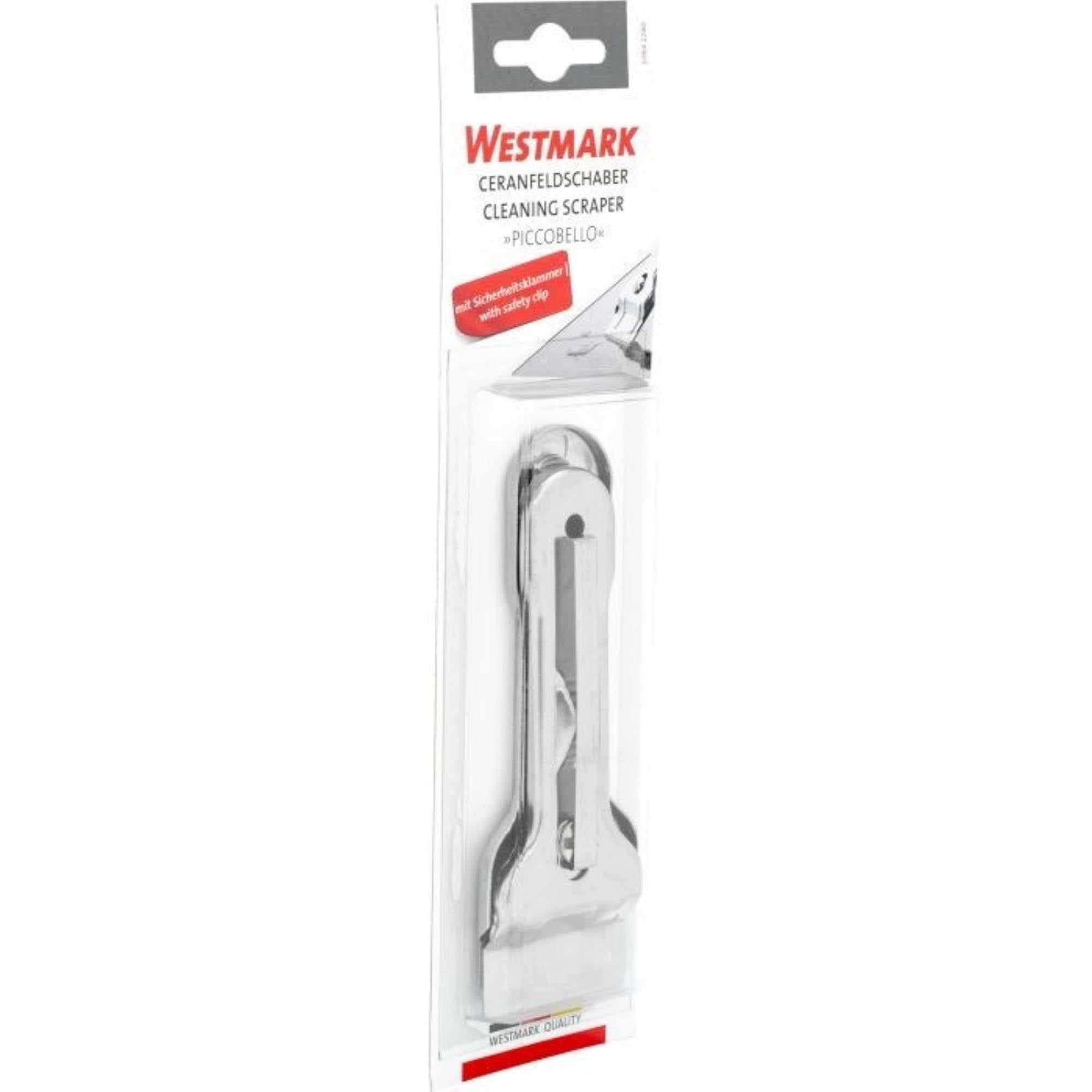 Effektiver Ceranfeld-Reiniger von Westmark, 14x4.5x1.5cm, perfekt für die schonende Pflege von Kochfeldern und glatten Flächen.